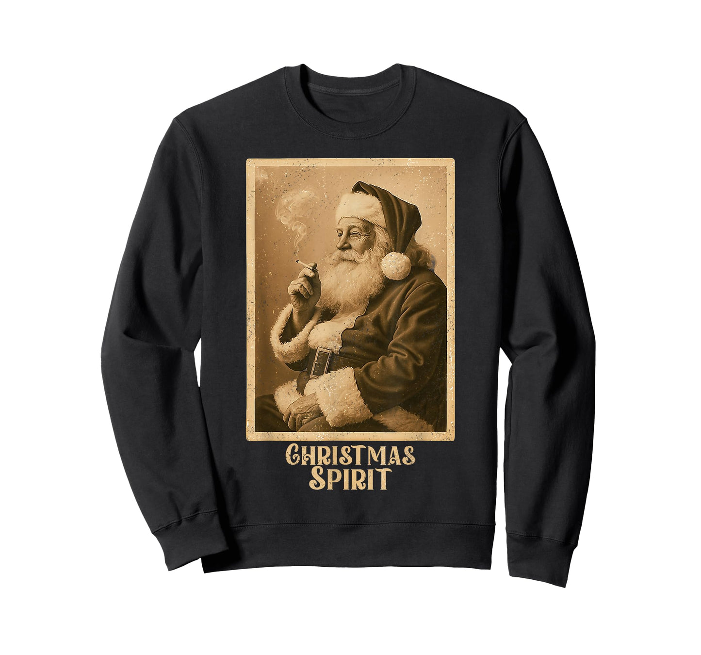 Vintage Funny Smoking Santa Claus Christmas Spirit Christmas T-Shirt