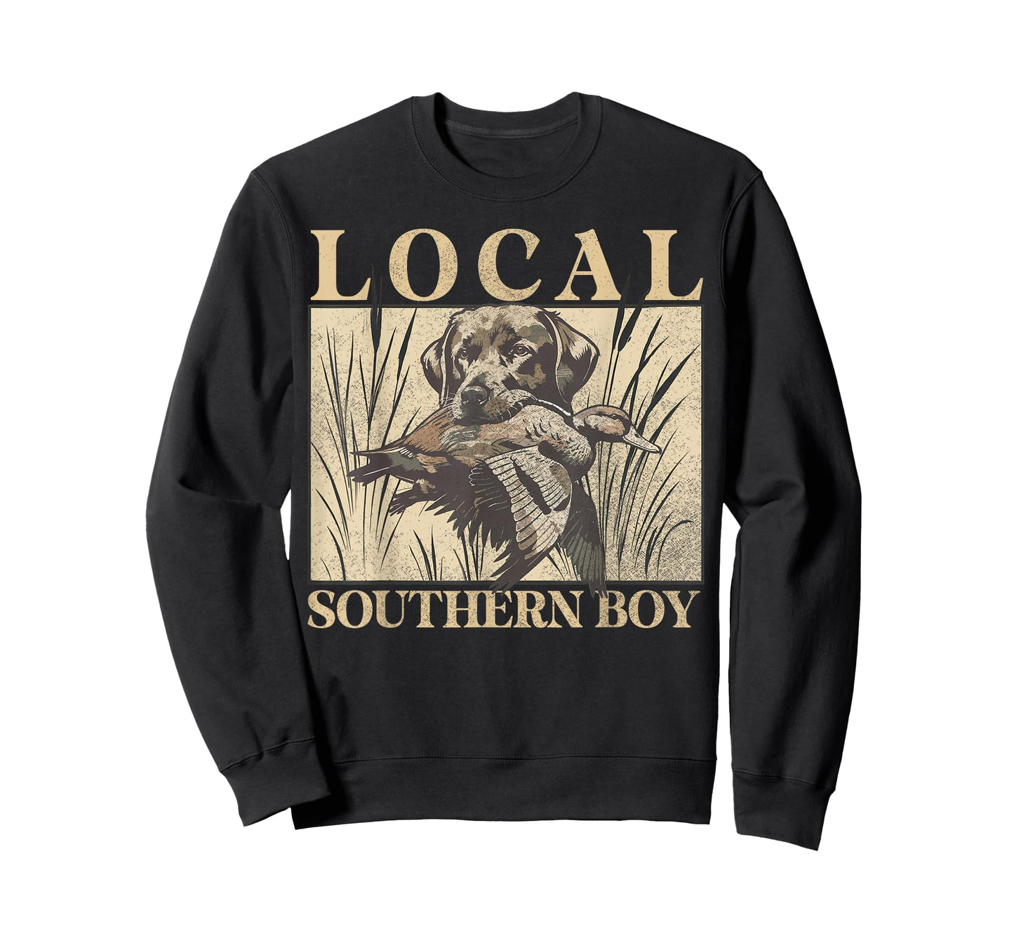 Local Southern Boy Duck Hunting Black Lab Outdoor Vintage T-Shirt