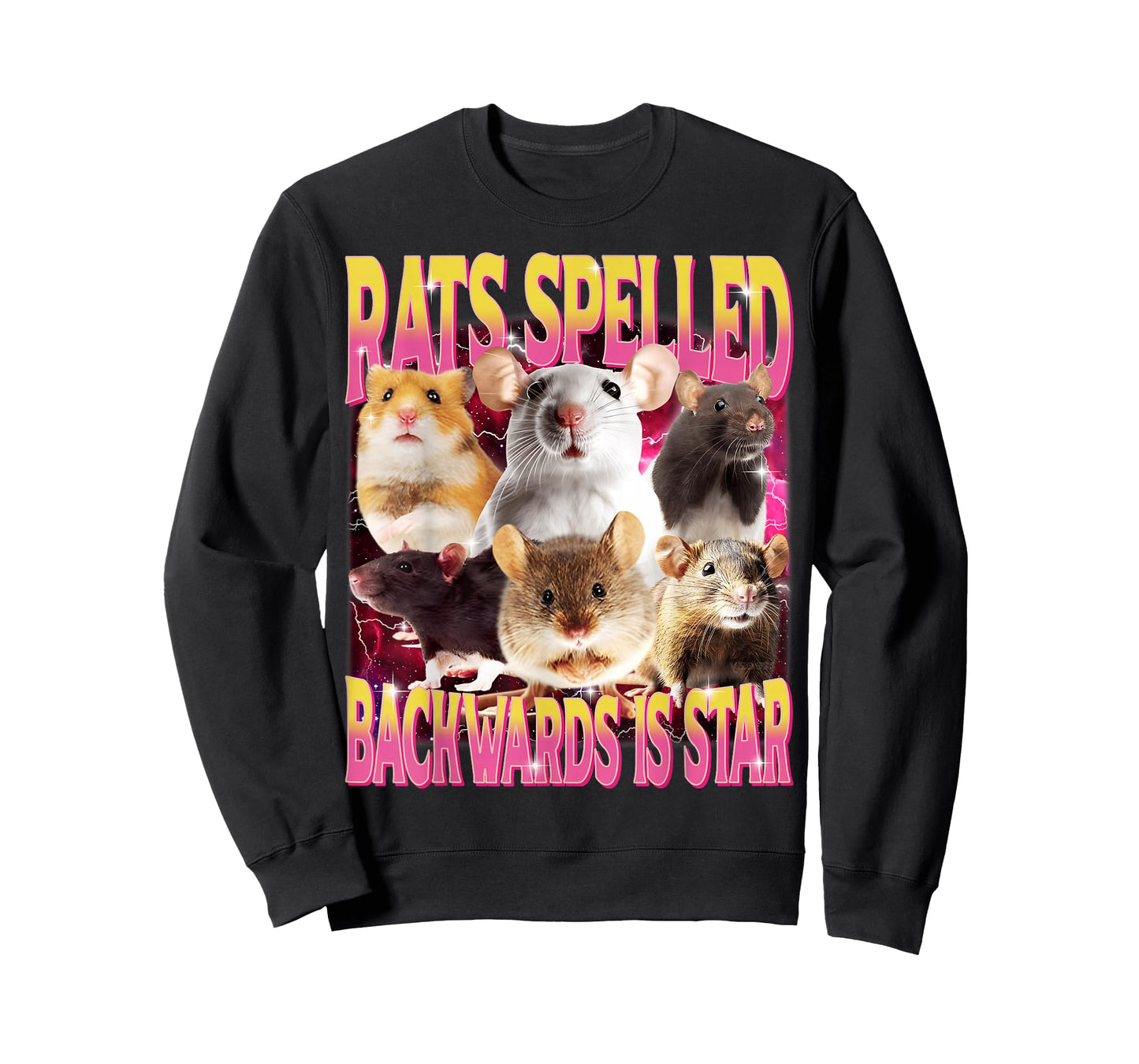 Rats Spelled Backwards is Star Funny Gen Z Humor Rat Meme T-Shirt