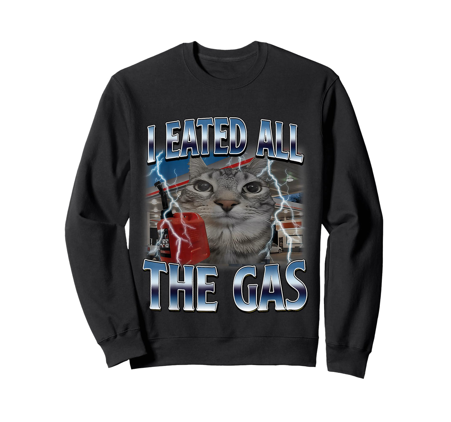 I Eated All The Gas Silly Cat Meme Funny Saying Cat Lover T-Shirt