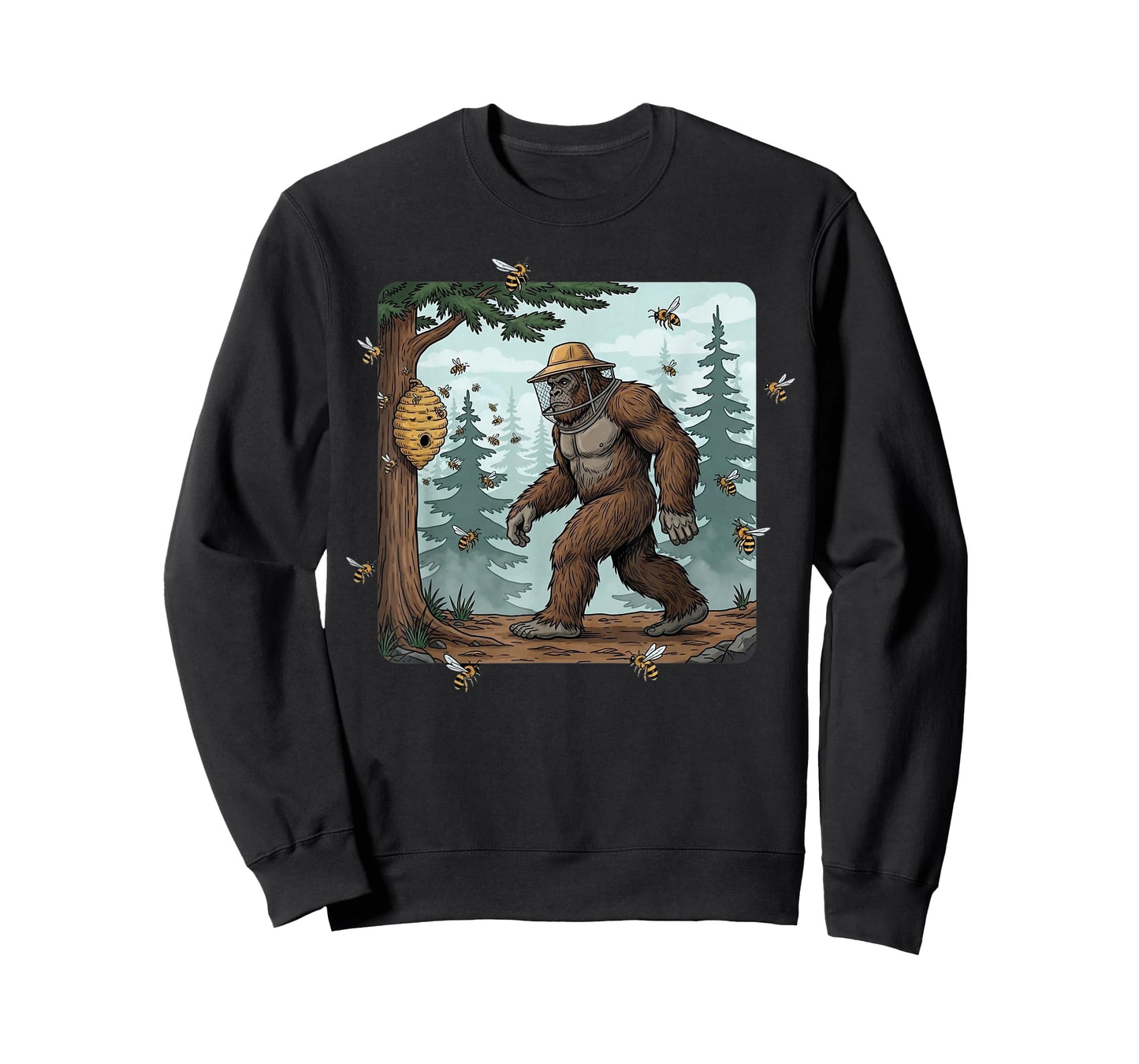 Sasquatch Beekeeper Bigfoot Honeybee Apiary Bees Beekeeping T-Shirt