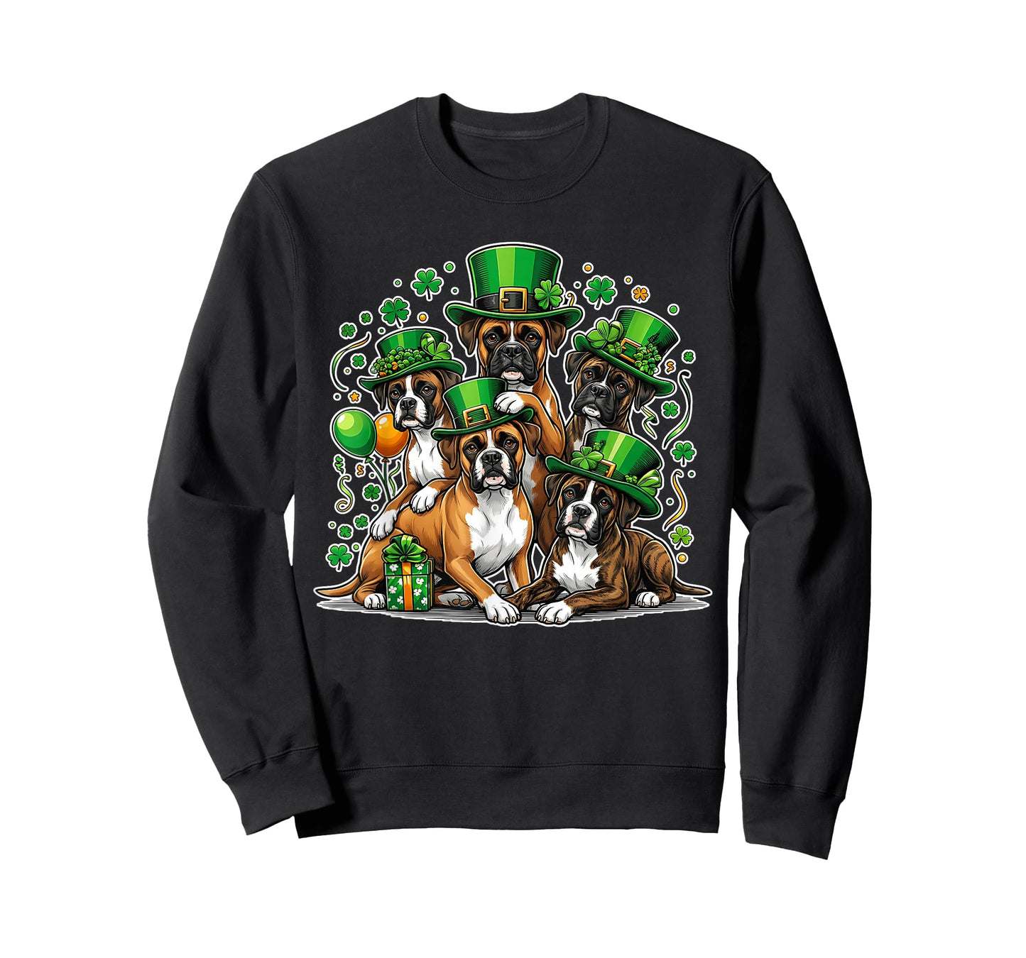 Funny St Patricks Day Boxer Dog Lover Women Men Kids T-Shirt