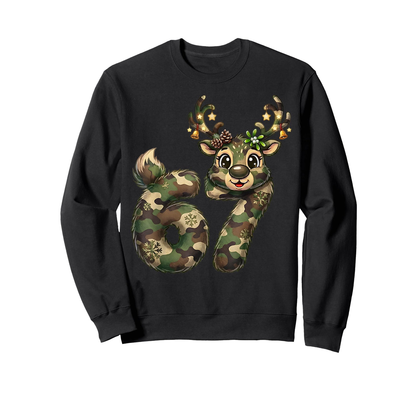 Funny 67 Christmas Holiday Camo Hunting Reindeer Deer Xmas T-Shirt