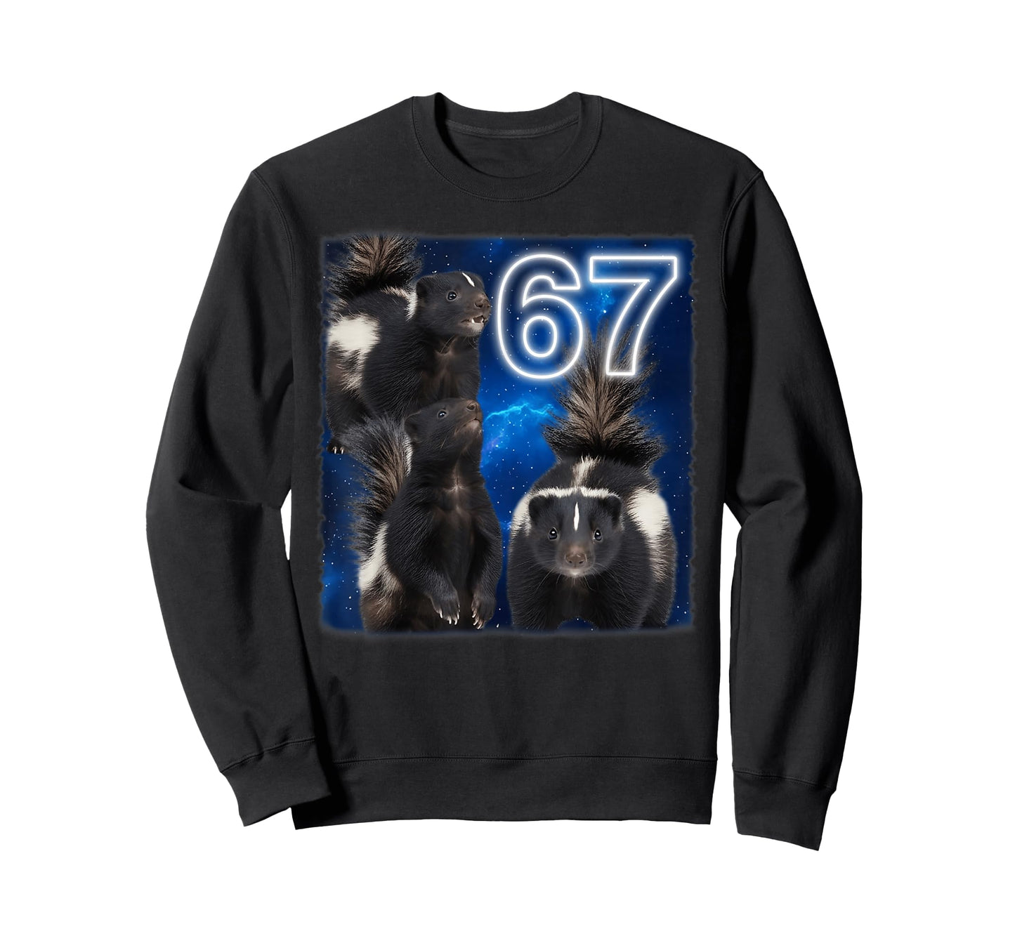 67 Meme Skunk Howling at The Moon Parody 67 Six Seven Meme T-Shirt