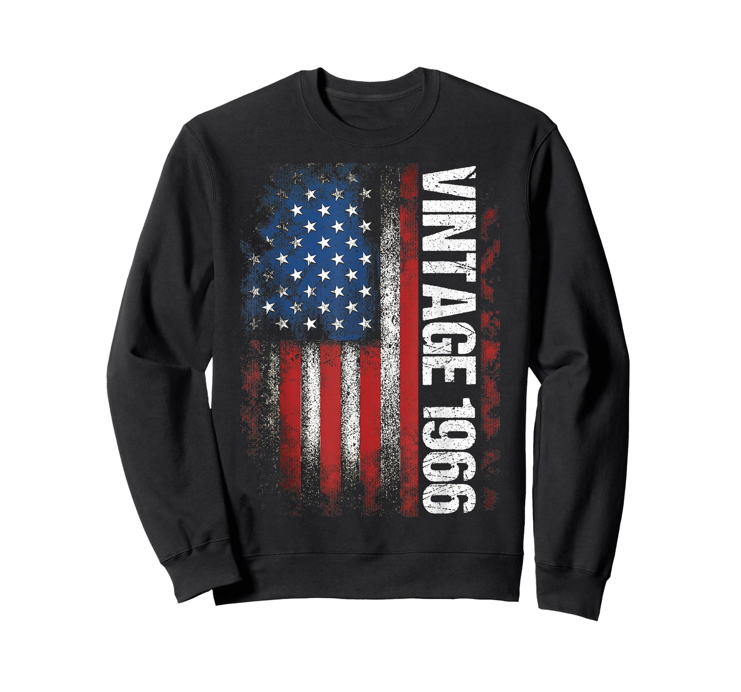 Vintage 1966 60th Birthday Gifts 60 Years Old American Flag T-Shirt