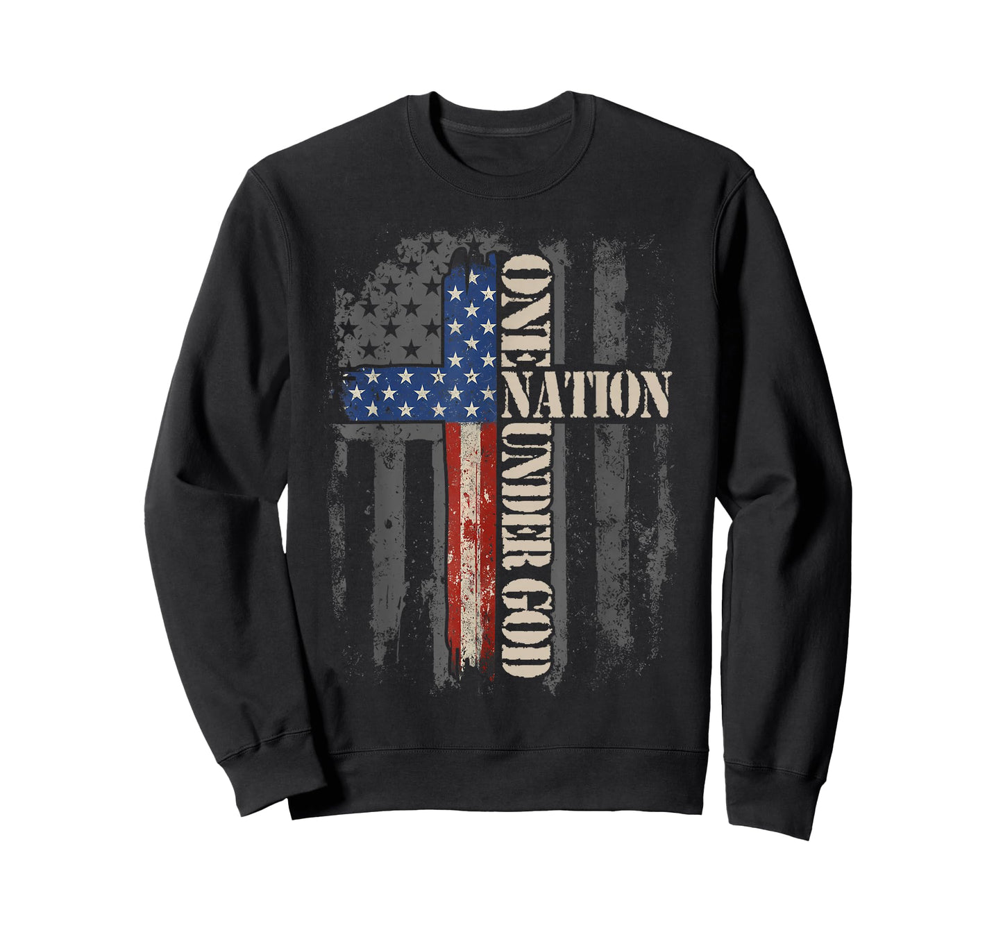 One Nation Under God Flag 4th of July Patriotic Christian T-Shirt