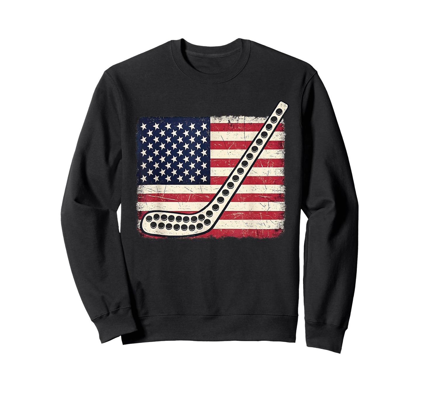 American Flag Hockey Sticks Ice Hockey for Players Fans T-Shirt