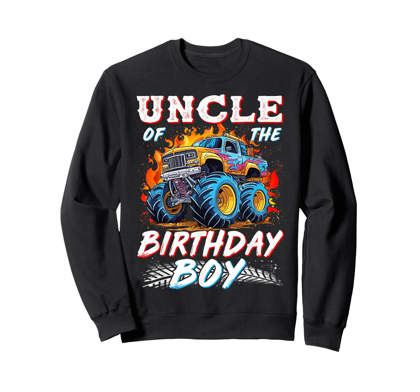 Uncle of The Birthday Boy Monster Truck Birthday T-Shirt