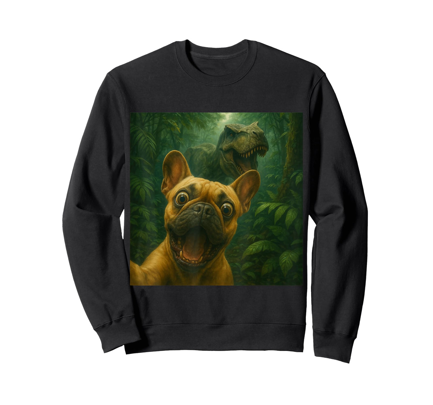 Frenchie T-Rex Dinosaur Funny Dog T-Shirt