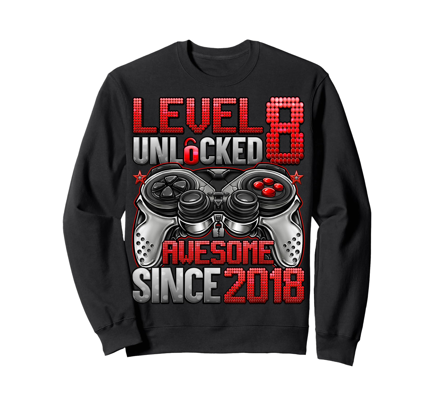 Level 8 Unlocked 8 Year Old Gifts for Boys 8th Birthday Boy T-Shirt