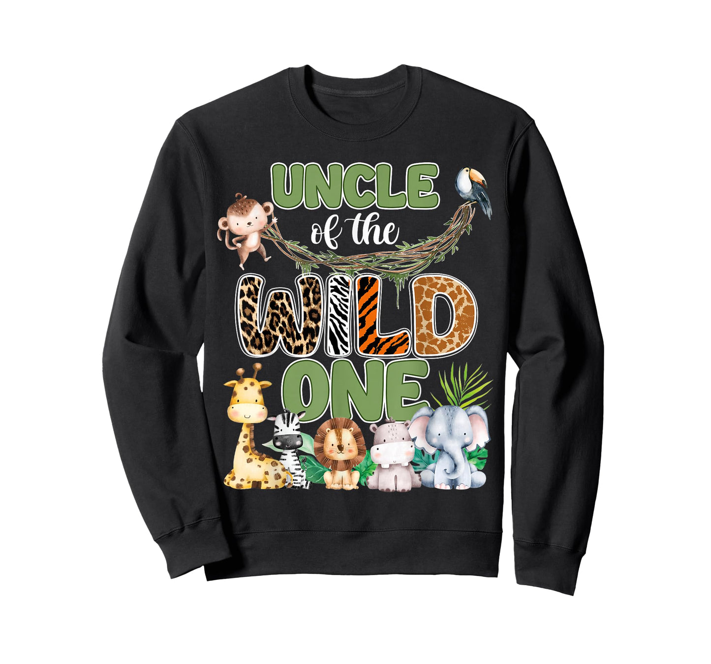 Uncle of The Wild One 1St Birthday Family Safari Jungle T-Shirt