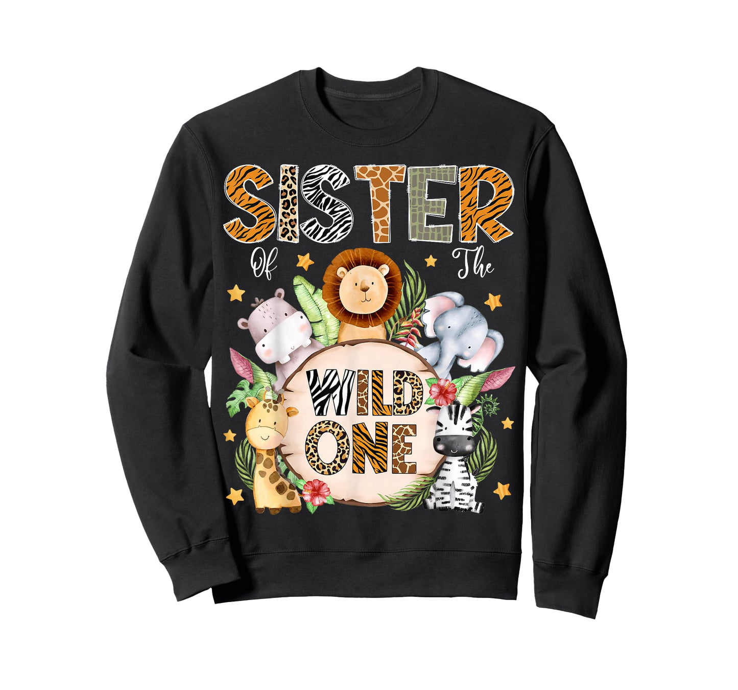 Sister of The Wild One 1St Birthday Kids Safari Jungle T-Shirt