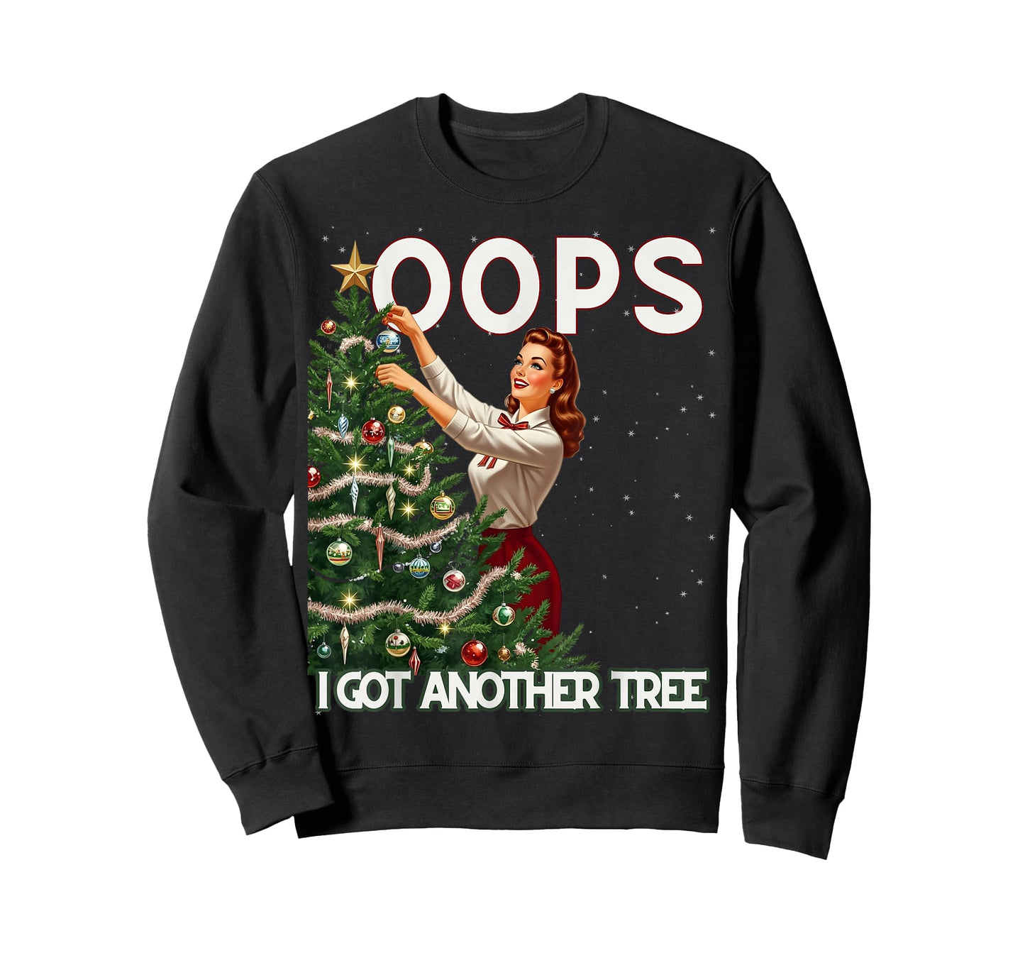 Funny Retro Christmas Oops I Got Another Tree T-Shirt