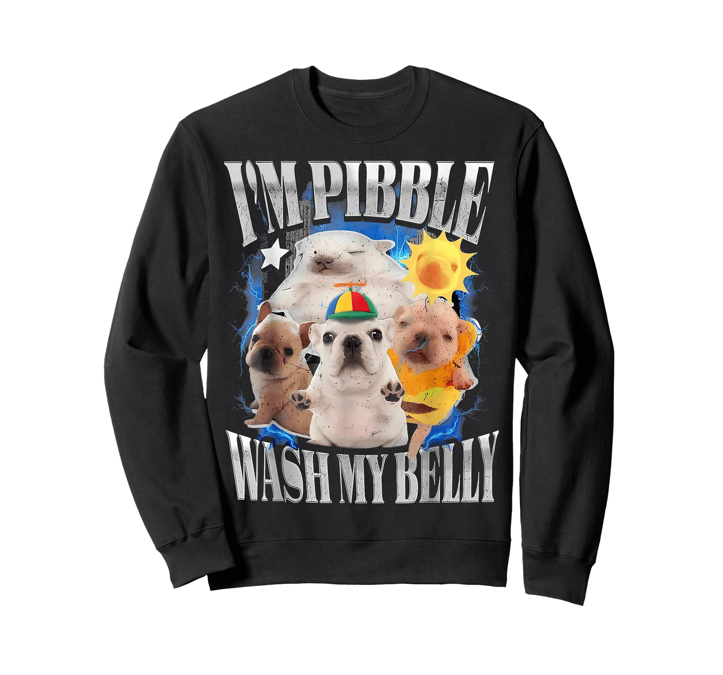 I'm Pibble Wash My Belly Baby French Bulldog Brainrot T-Shirt