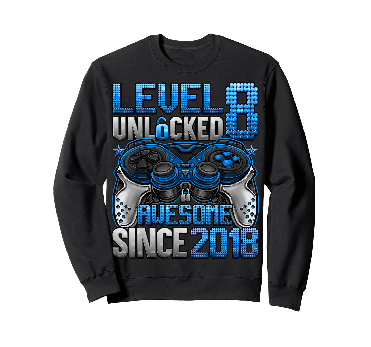 Level 8 Unlocked 8 Year Old Gifts for Boys 8th Birthday Boy T-Shirt