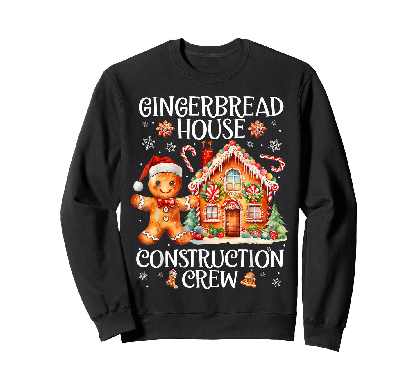 Gingerbread House Construction Crew Cookie Baking Christmas T-Shirt