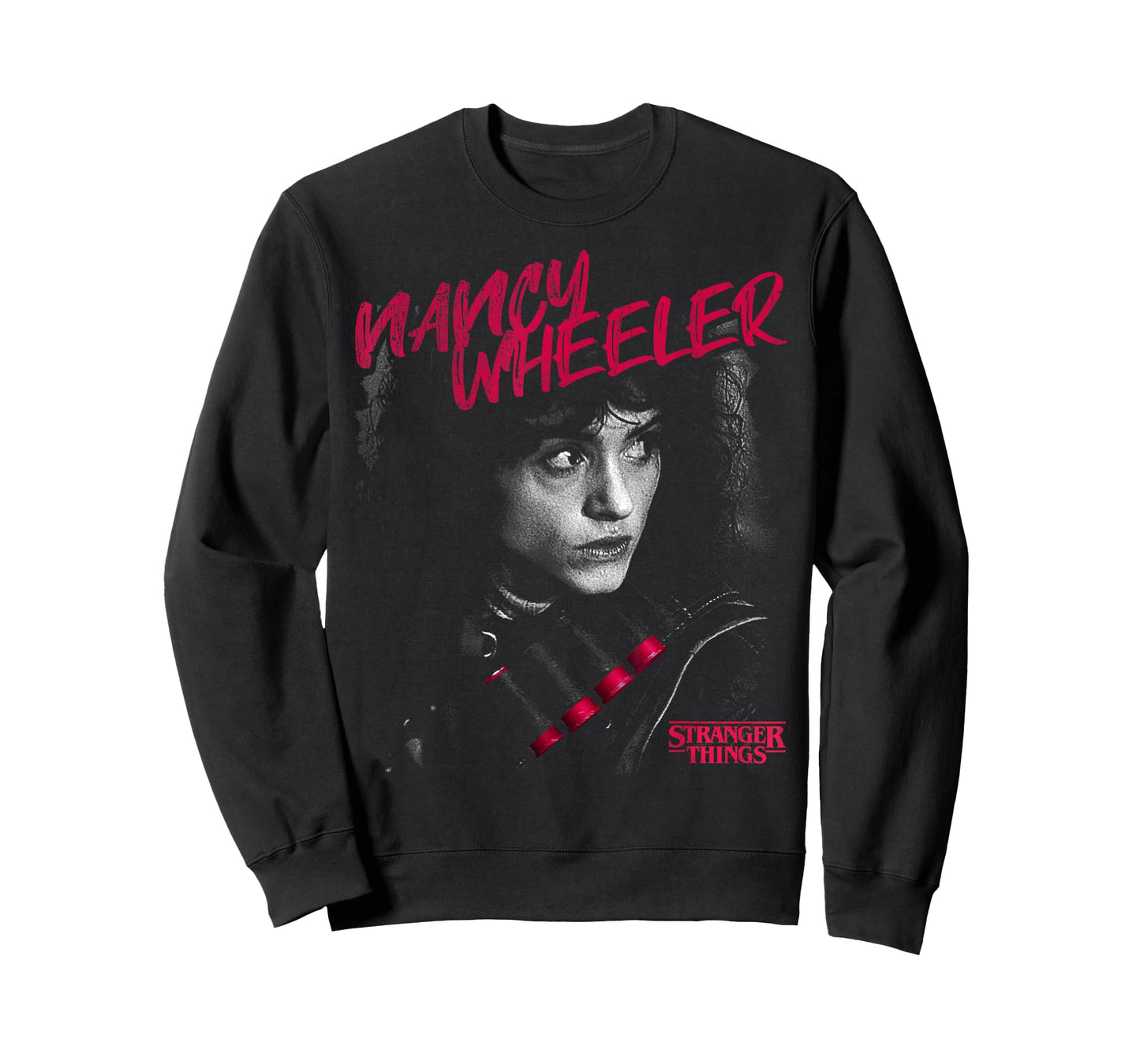 Stranger Things Nancy Wheeler Black and White Red Cartridges T-Shirt