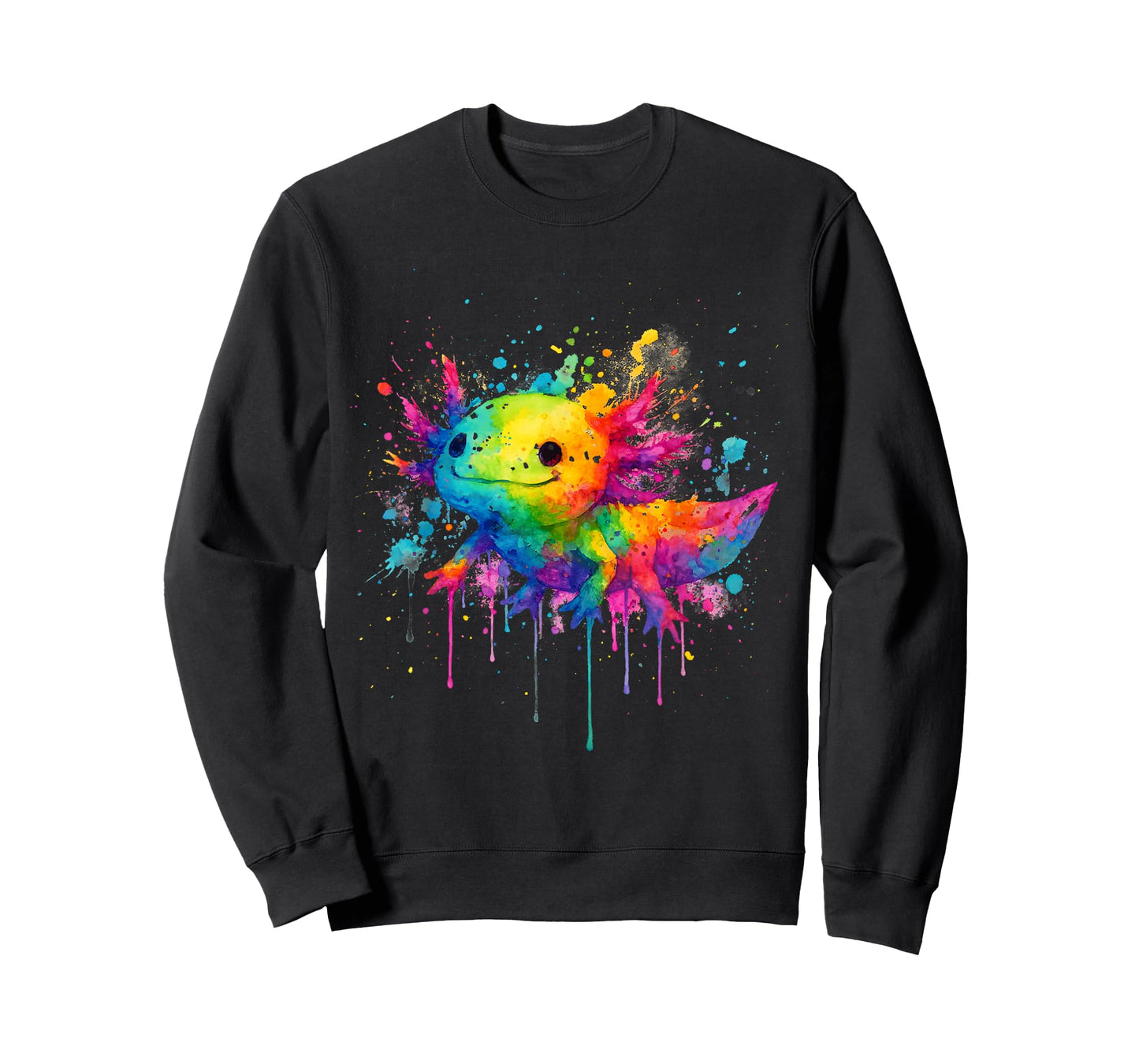 Cute Pet Lover Colorful Paint Color Axolotl Vibrant T-Shirt