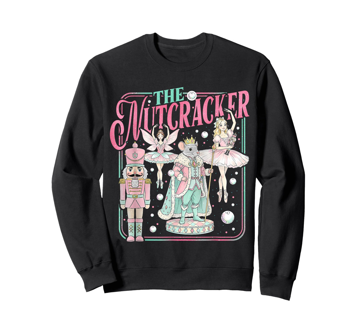 Retro Vintage The Nutcracker Sugar Fairy Plum Christmas Tree T-Shirt