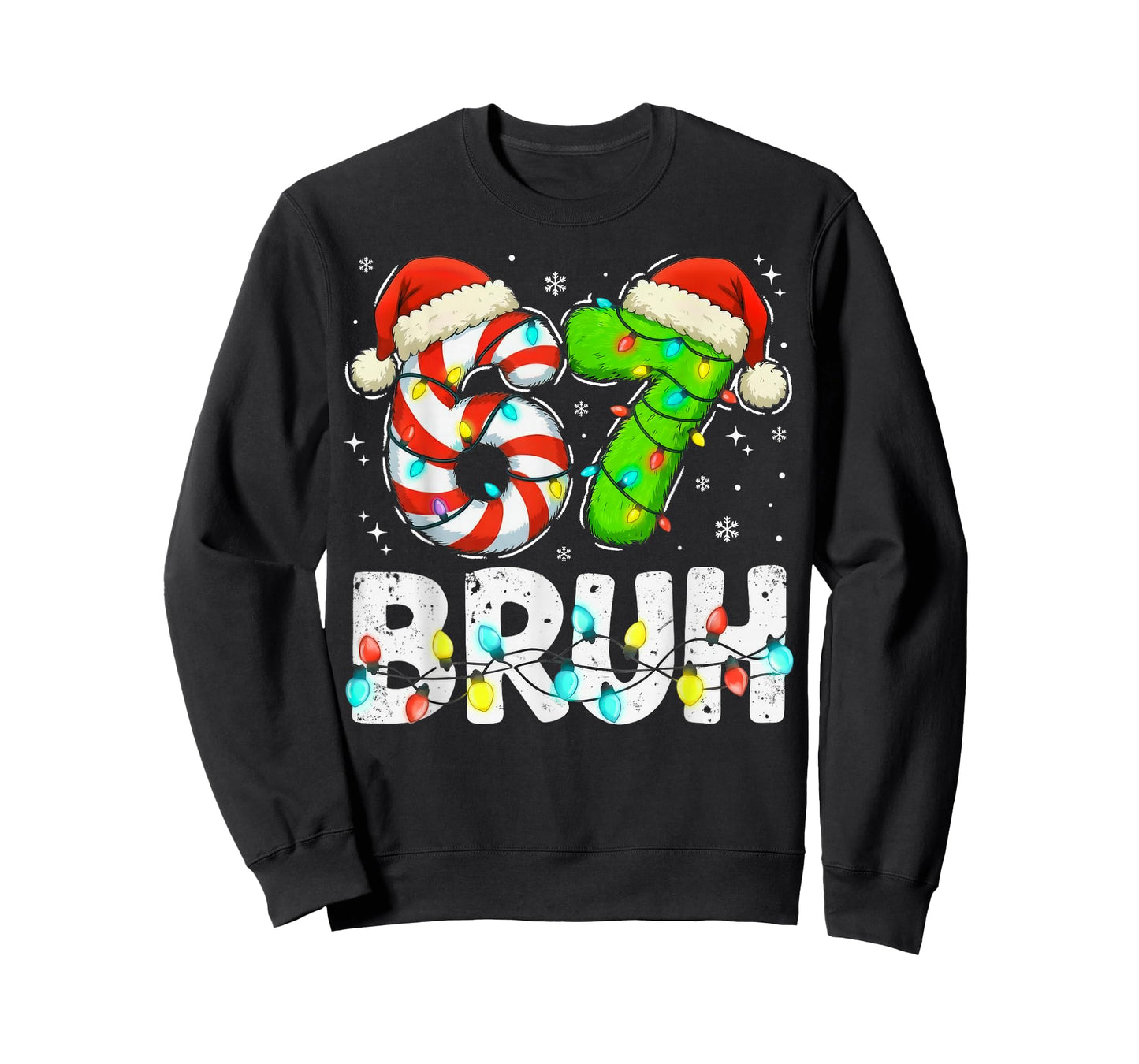 Christmas 67 Bruh Six Seven 6 7 Meme Funny Boy Girl Kids T-Shirt