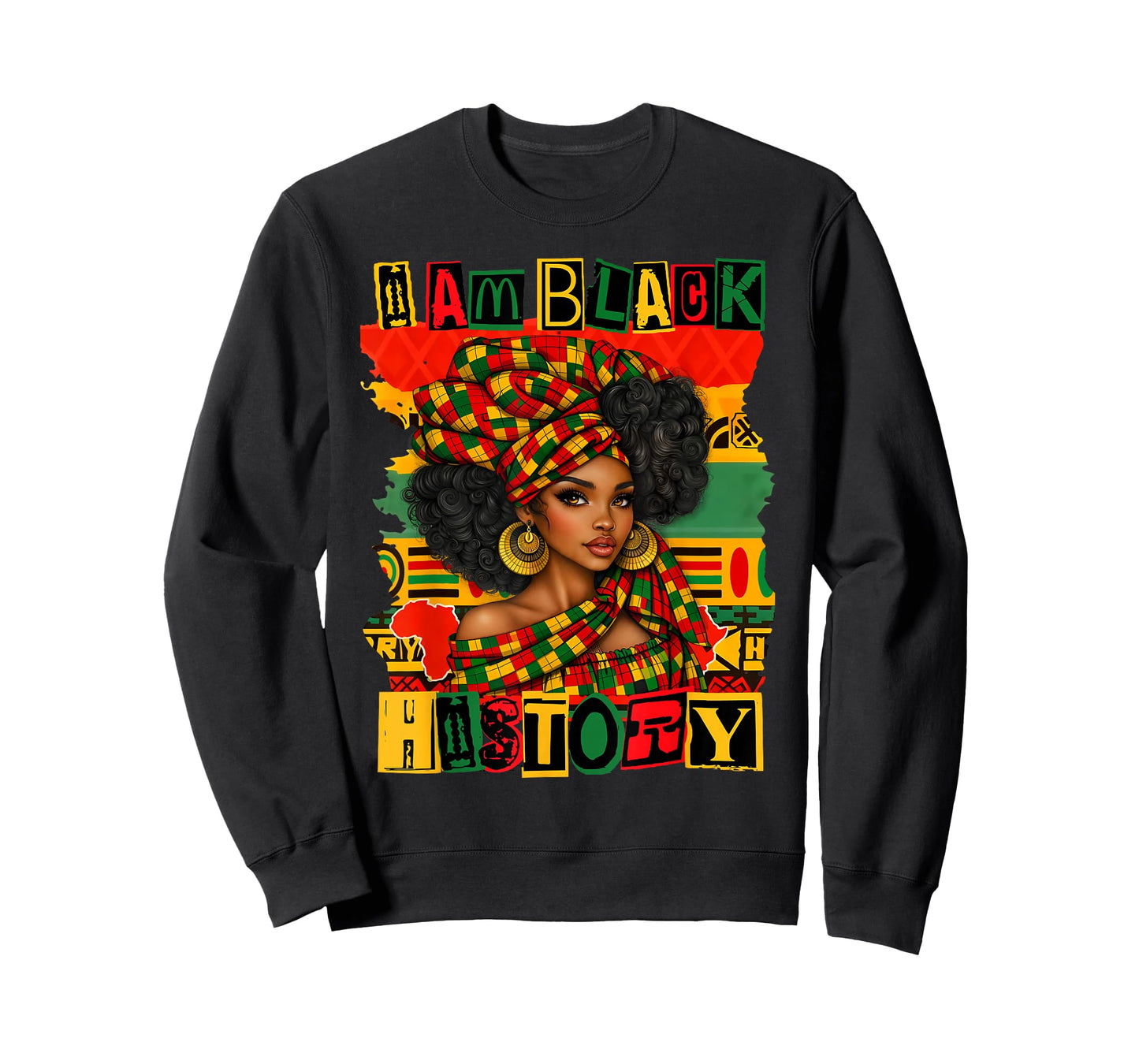 Black Woman African Melanin Queen I Am Black History Africa T-Shirt