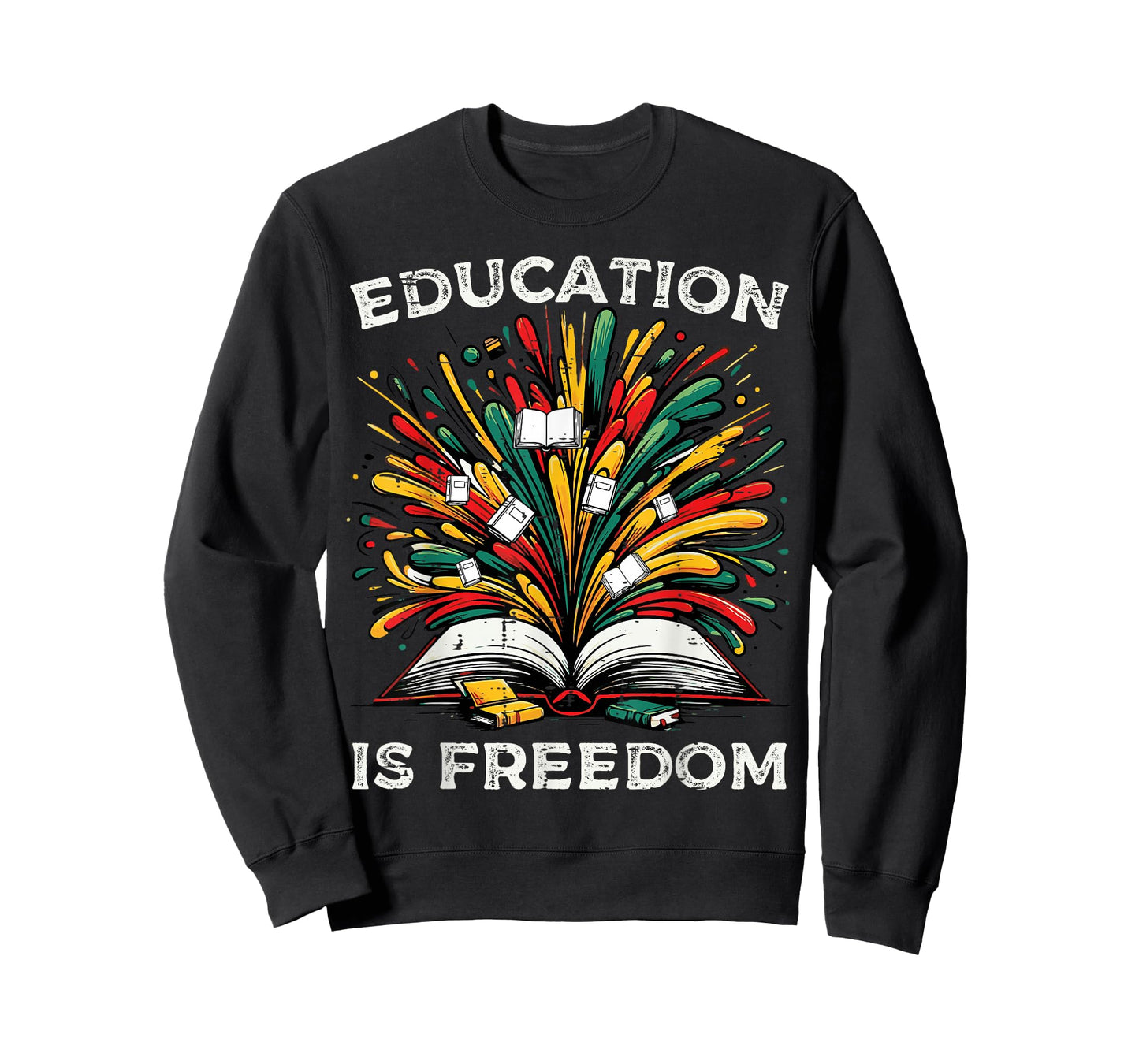 Black History Book Education Freedom Teacher Women Men Kids T-Shirt