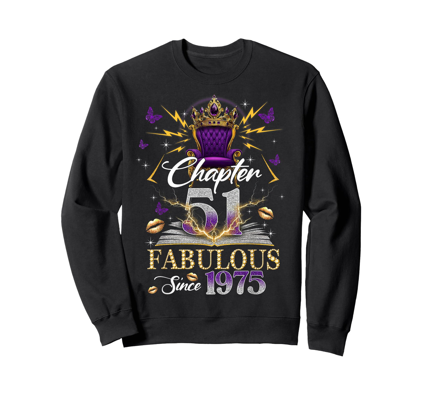 Chapter 51 Fabulous Since 1975 51st Birthday Women Girls T-Shirt