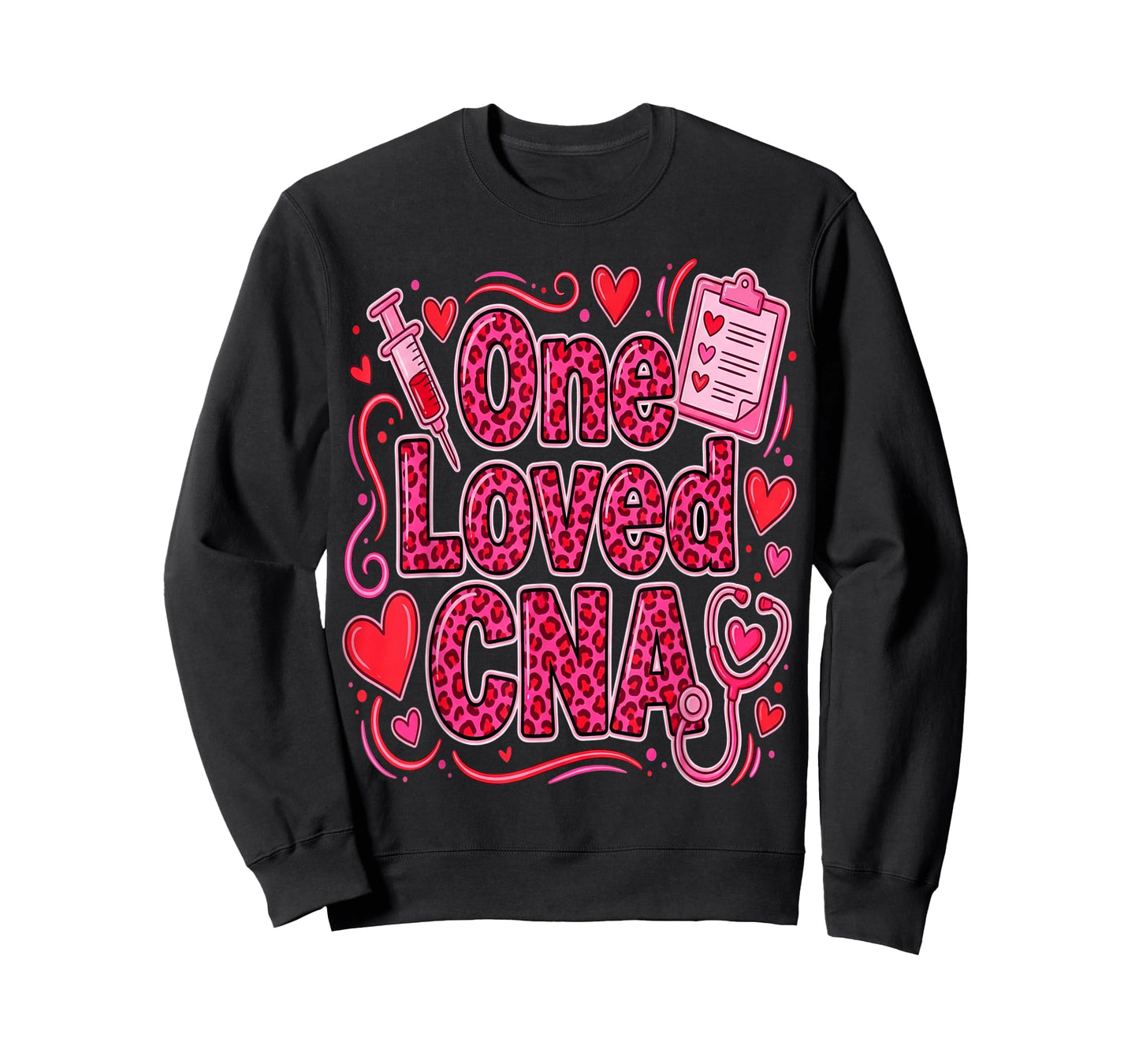 Cute One Loved CNA Valentine Nurse Hearts Nurses Medical T-Shirt