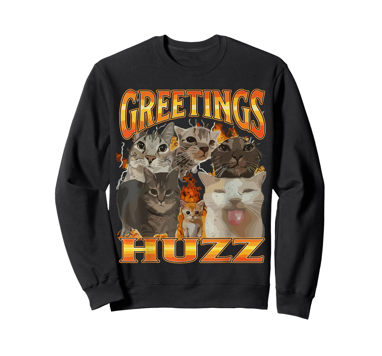 Meme Greetings Huzz Shirt, Funny Silly Cat Lollipop T-Shirt