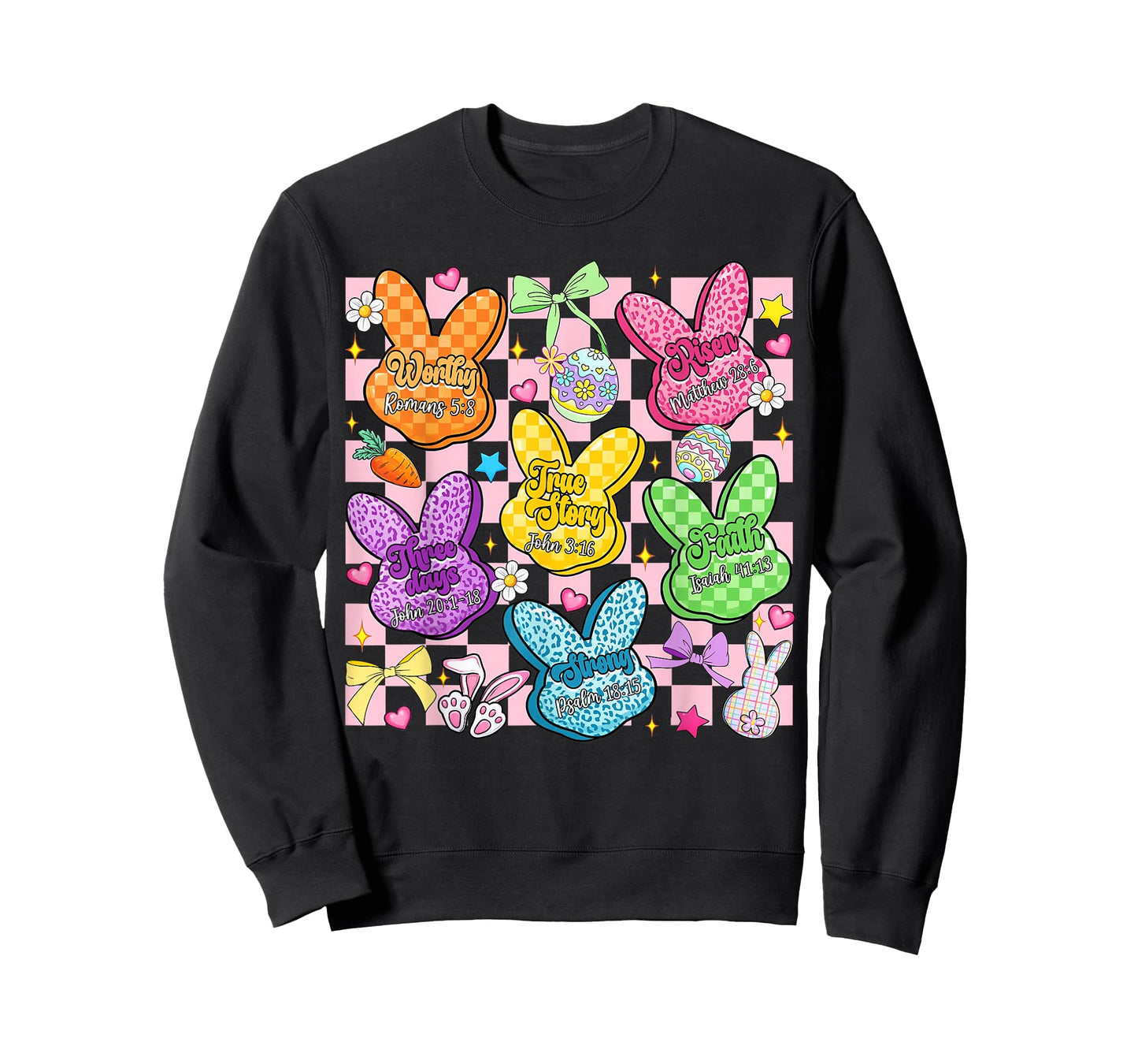 Easter Bunny Candy Bible Verse Religious Christian Easter T-Shirt