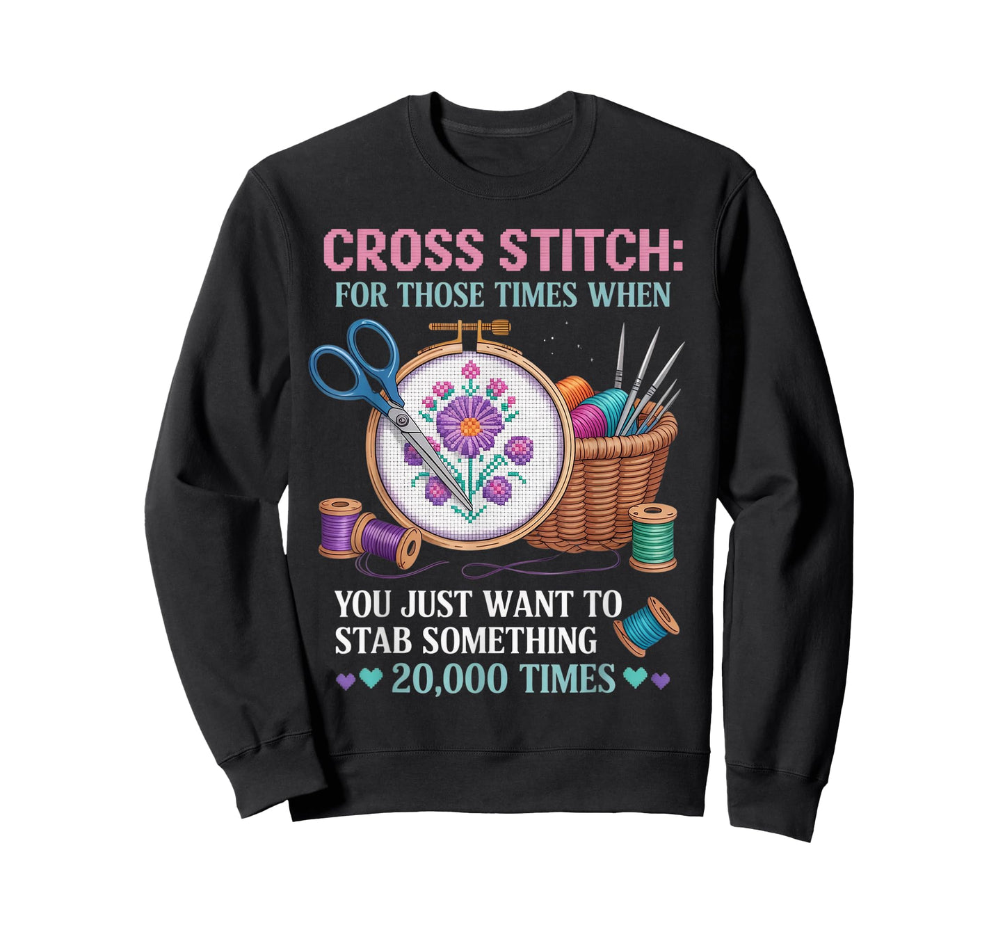 Stitcher Quilts Crocheting Funny Cross Stitch T-Shirt