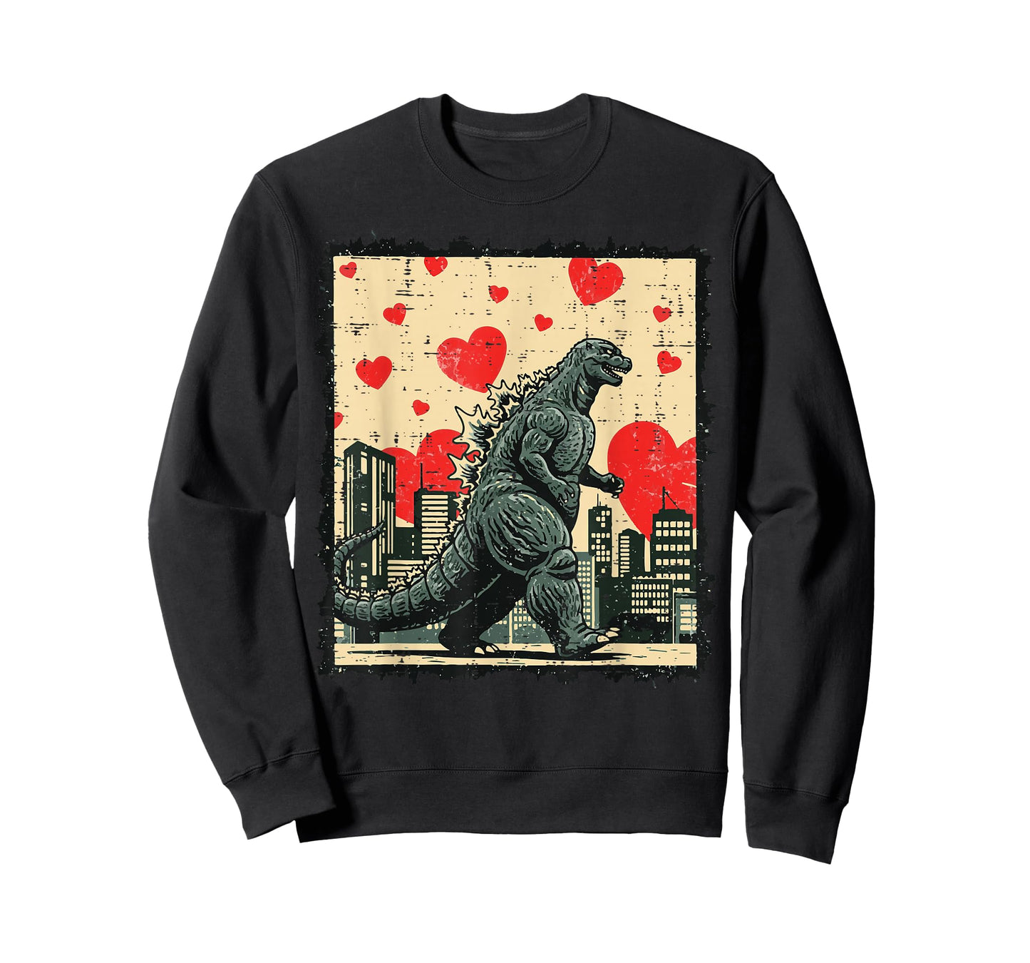 Valentines Day Japanese Monster Hearts Kaiju Men Women Kids T-Shirt