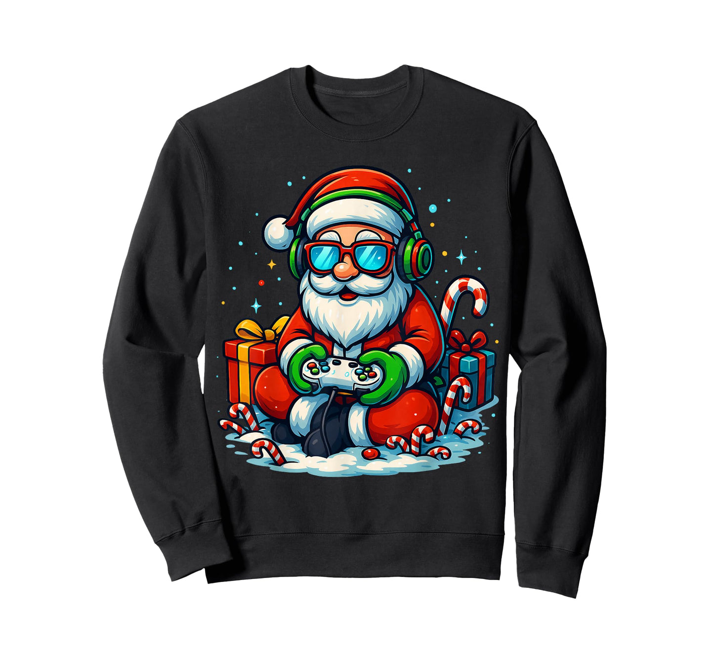Christmas Gamer Boys Men Video Game Santa Xmas Gaming T-Shirt