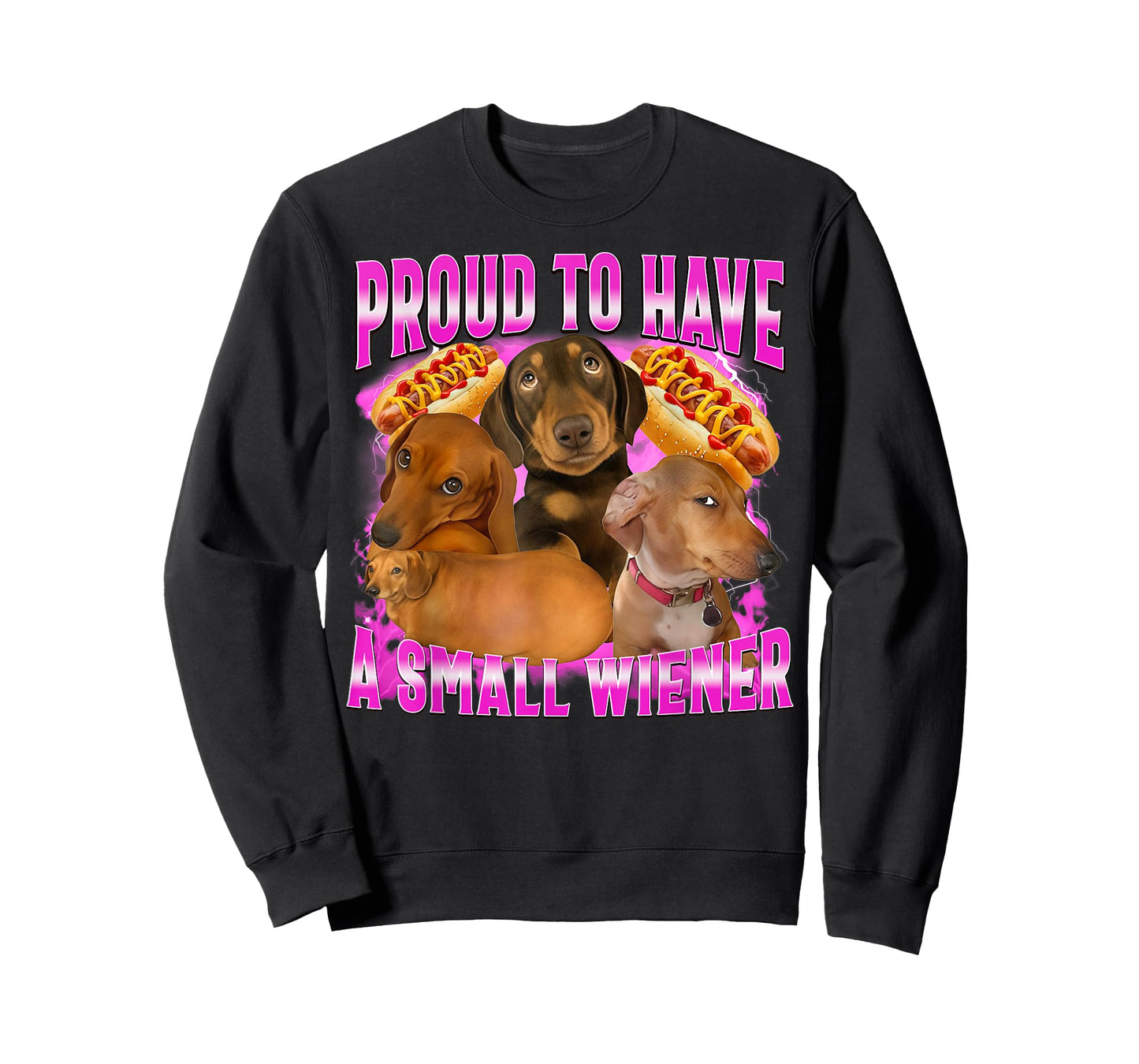 Funny Humor Proud to Have A Small Wiener Dachshund Dog Meme T-Shirt