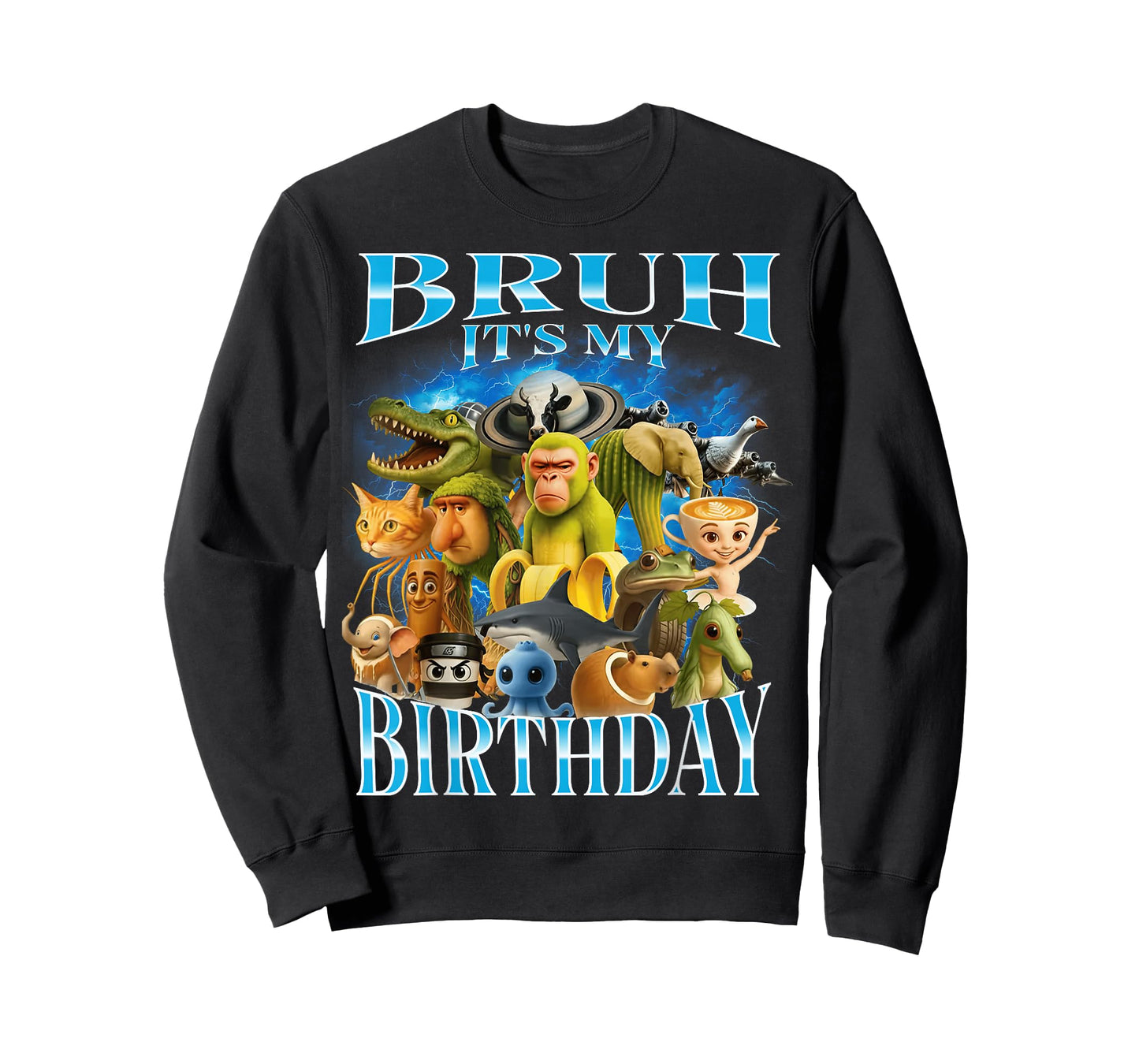 Bruh It's My Birthday Funny Brainrot T-Shirt