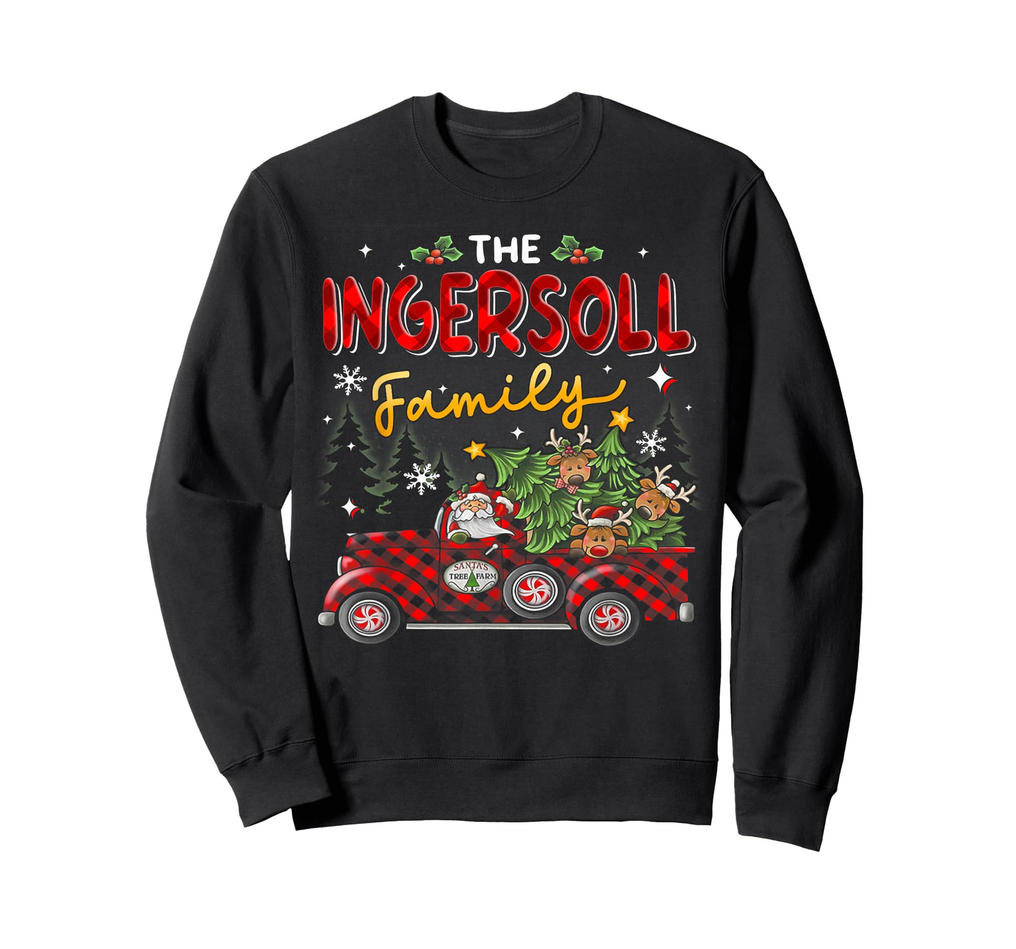 The Ingersoll Family Christmas Matching Pajamas Group Gift T-Shirt