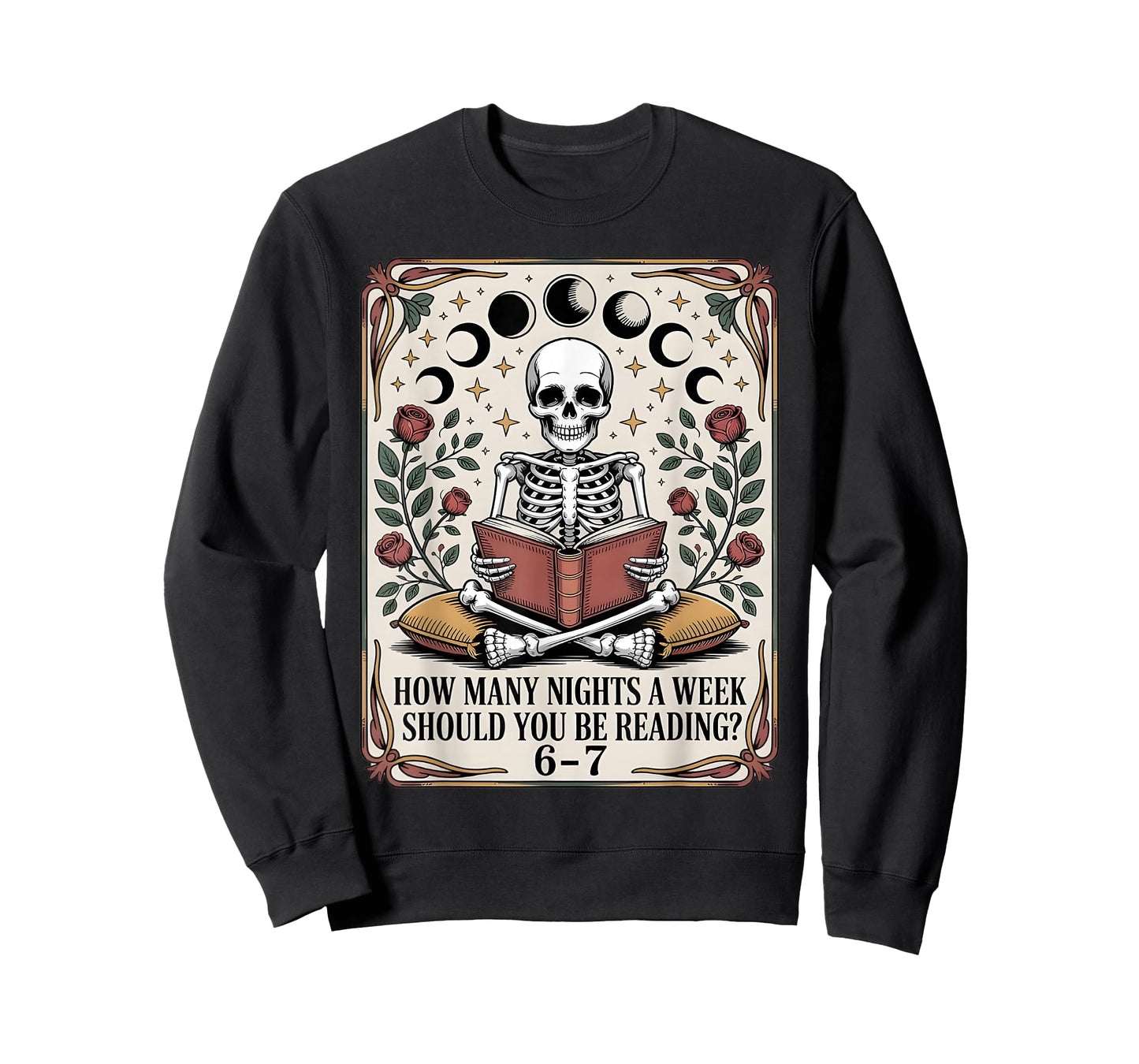 How Many Nights Reading Meme 6 7 Funny Book Lover T-Shirt