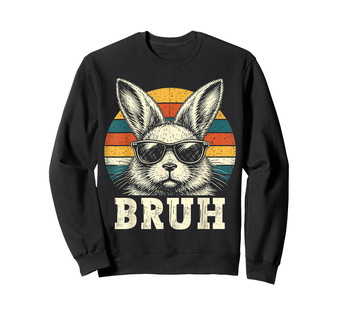 Kids Boy Easter Retro Bunny Bruh Easter Kids Boy Toddler Men T-Shirt