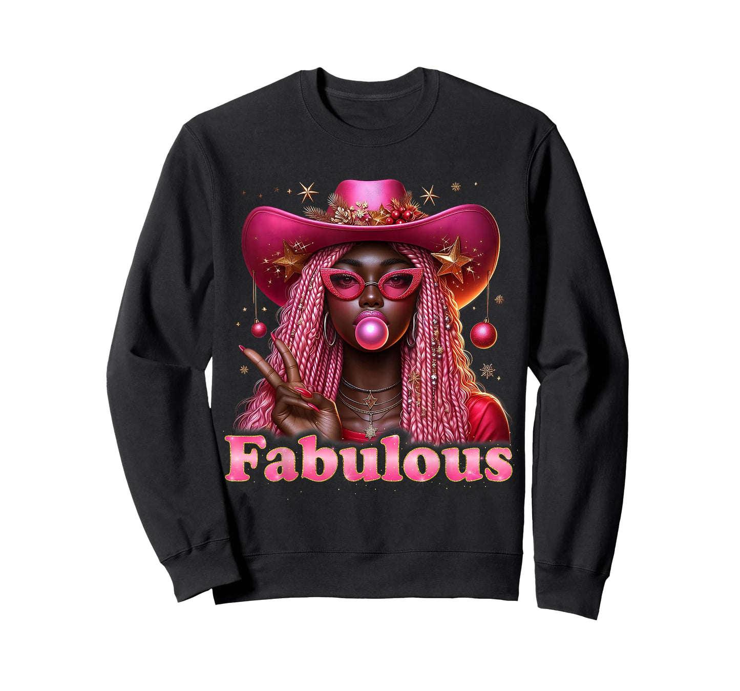 African American Melanin Afro Sleigh Queen Christmas T-Shirt