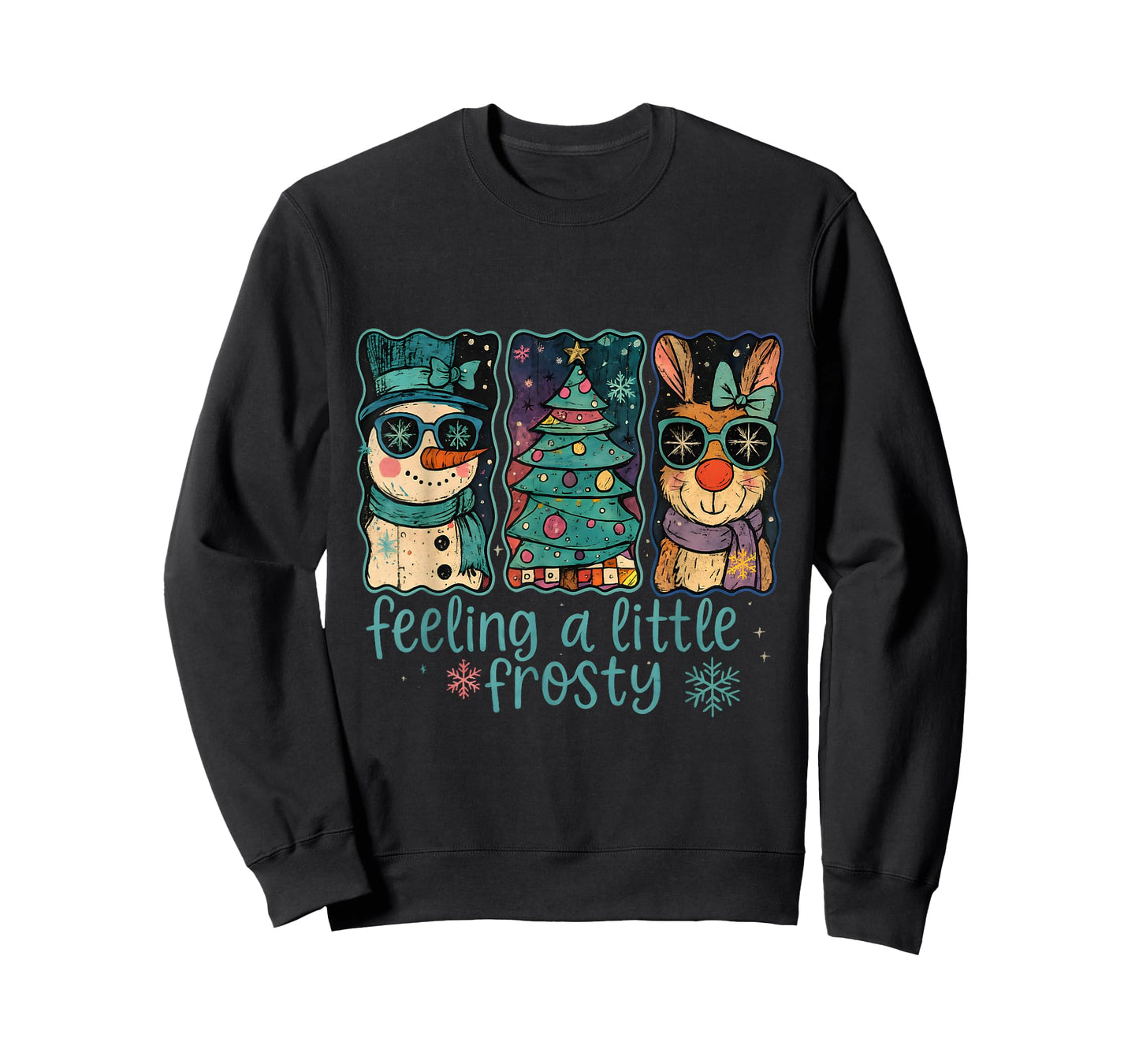 Feeling a Little Frosty Cool Christmas Character T-Shirt