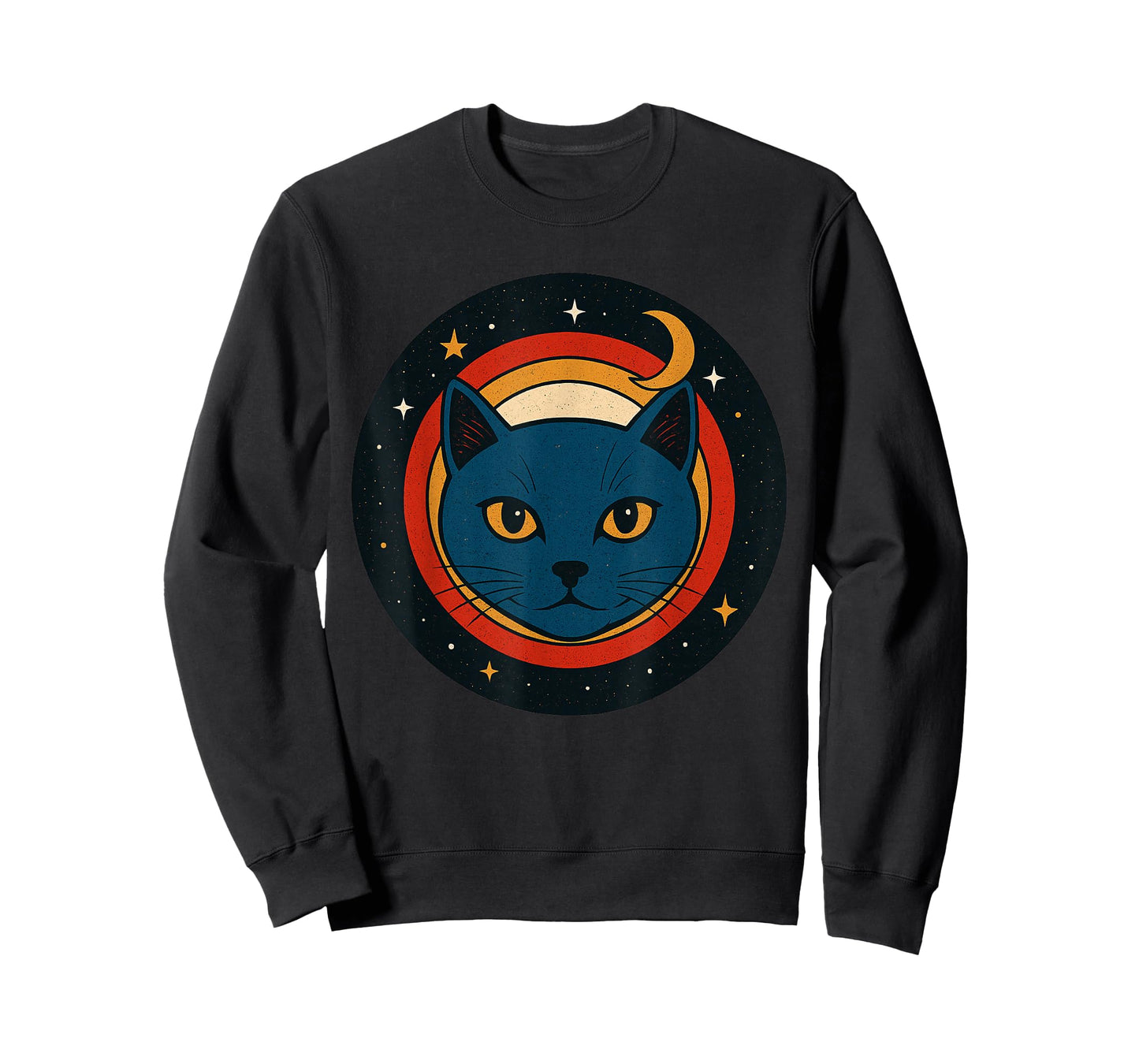 Cosmic Cat Space Illustration Retro Style Graphic Murakami T-Shirt
