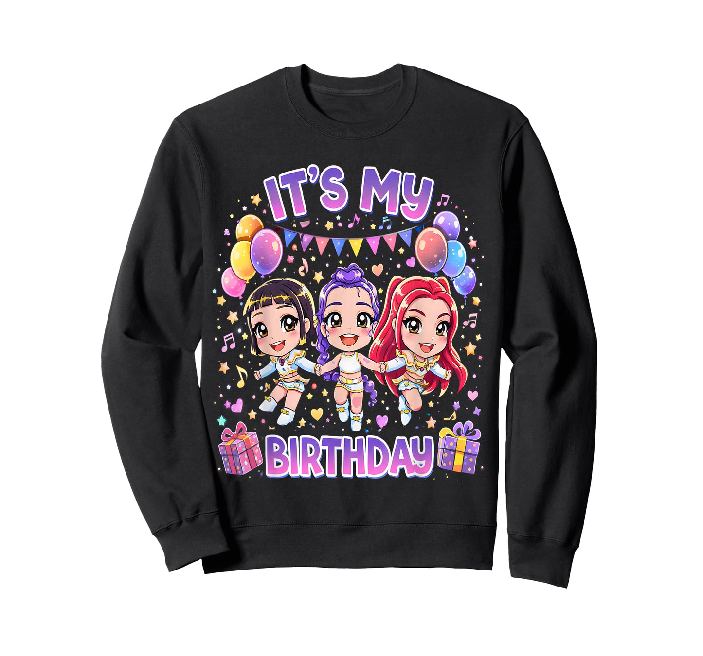 It's My Birthday Cute Chibi Kpop Funny Birthday Girl T-Shirt
