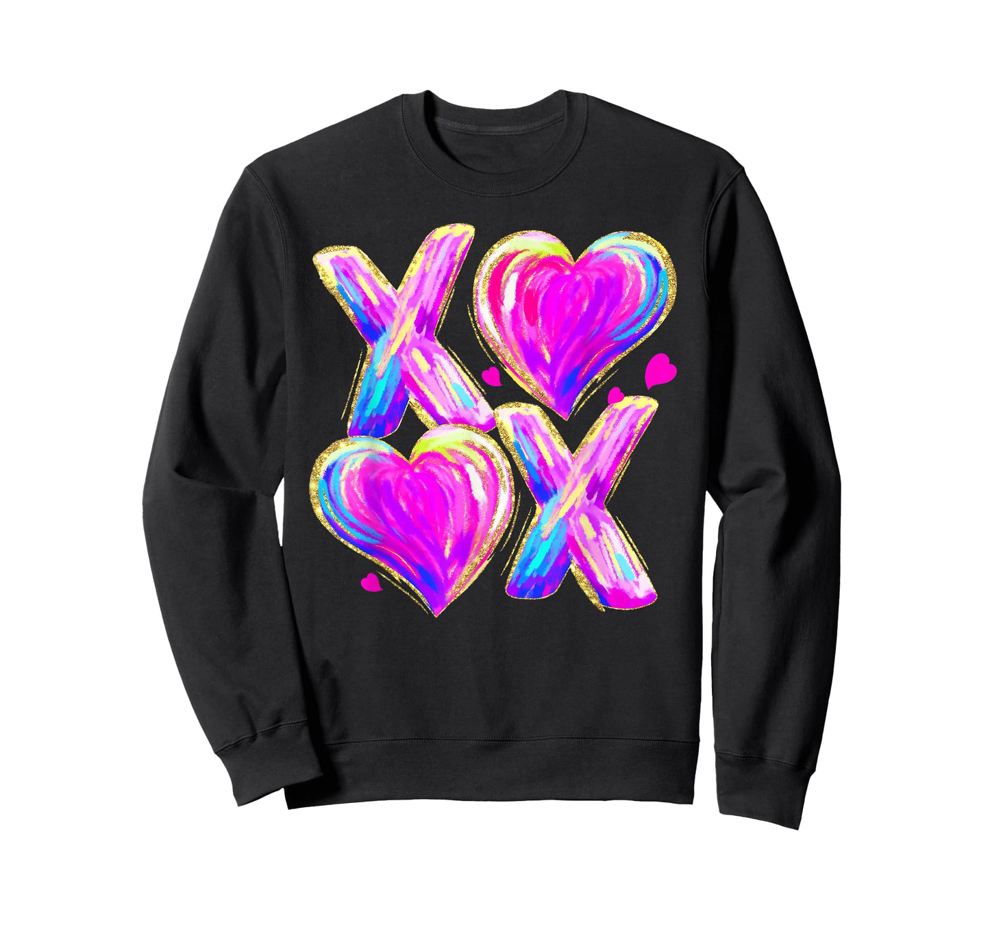 Funny Valentine XOXO Hearts Hugs and Kisses Boys Girls T-Shirt