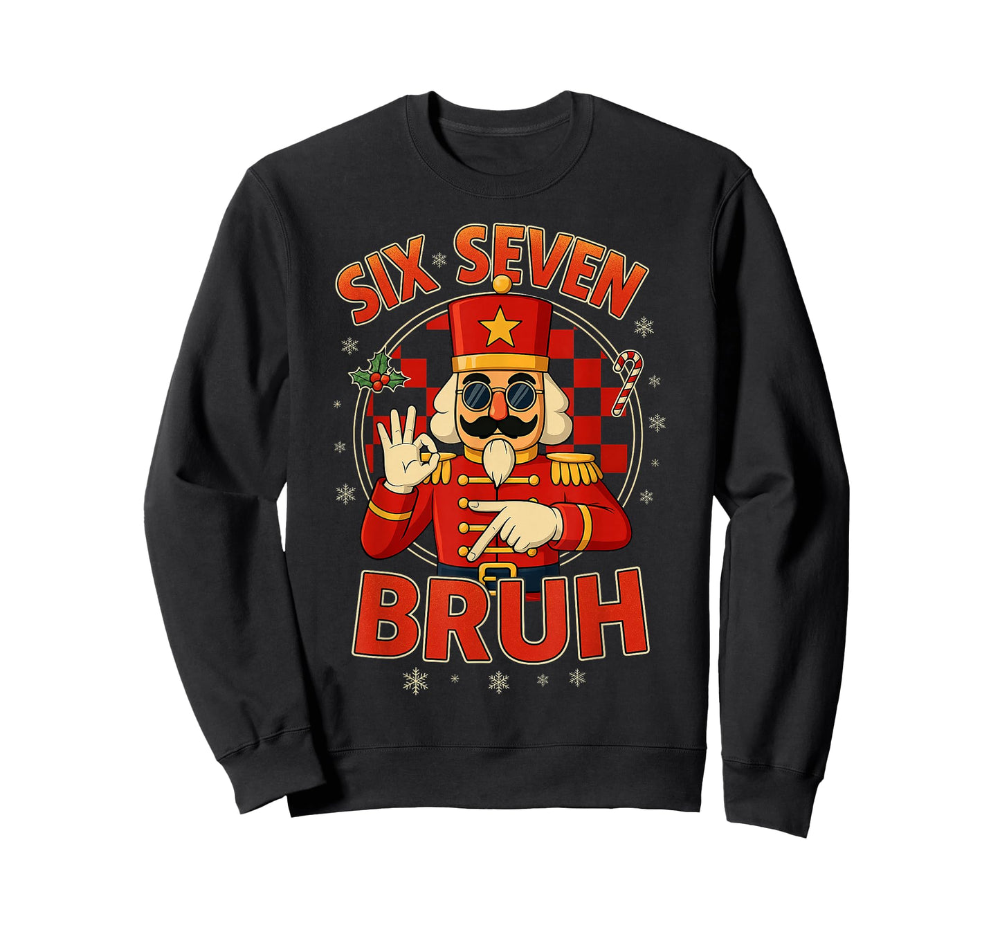 HUGvyn Six Seven Bruh Nutcracker Christmas 67 Meme Boy Girls T-Shirt