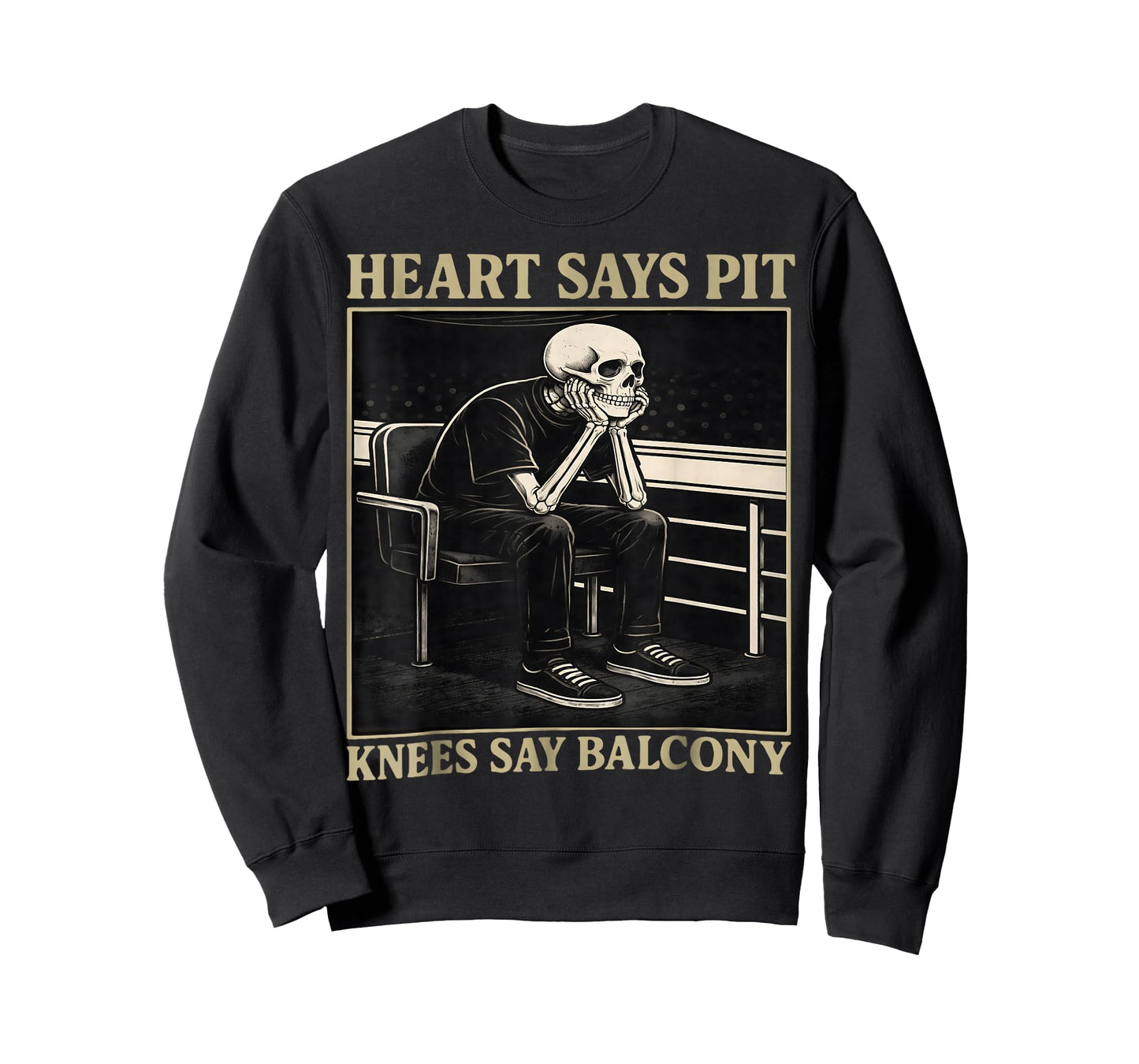 Heart Says Pit Knees Say Balcony T-Shirt