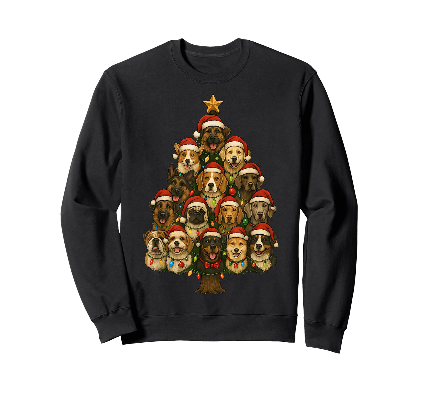 Christmas Dog Tree Design for Pet Lovers Kids Love Dogs Pet T-Shirt