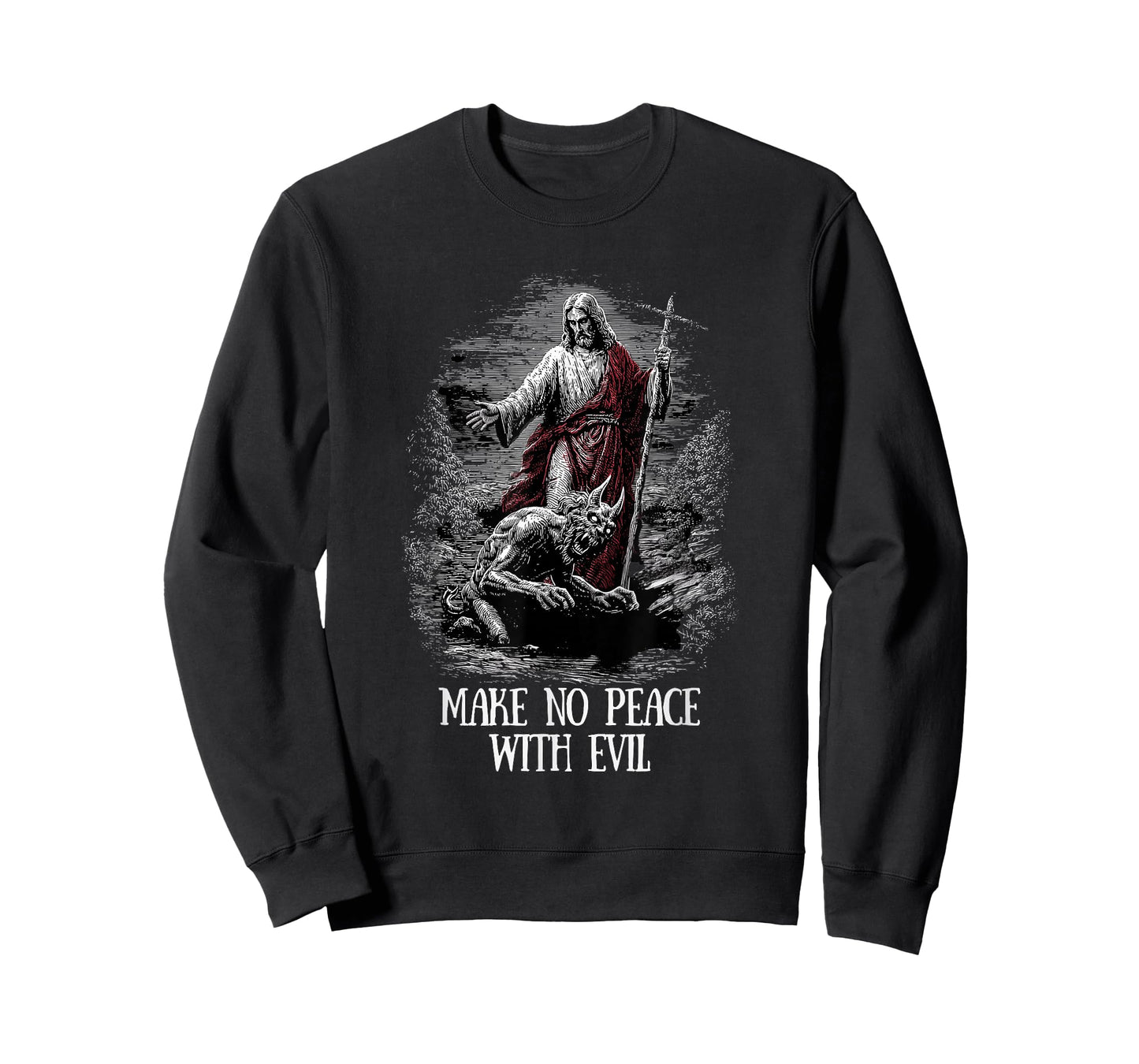 Gothic Grunge Christian Streetwear | Make No Peace with Evil T-Shirt