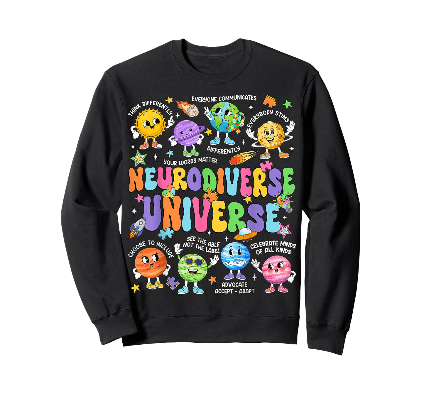Neurodiverse Universe Neurodiversity Autism Awareness Kids T-Shirt