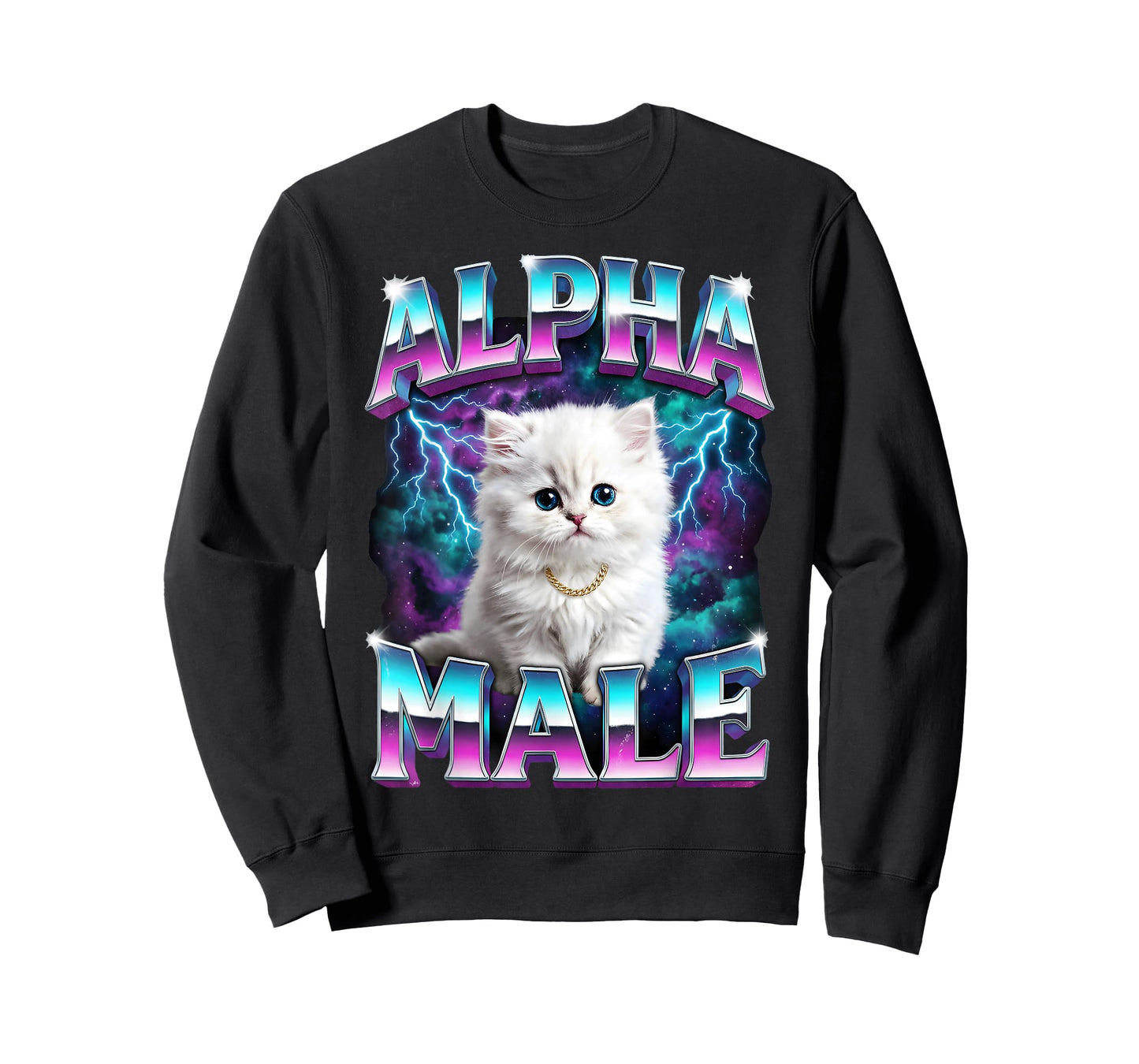 Alpha Male Cat Kitten Funny for Men Women T-Shirt