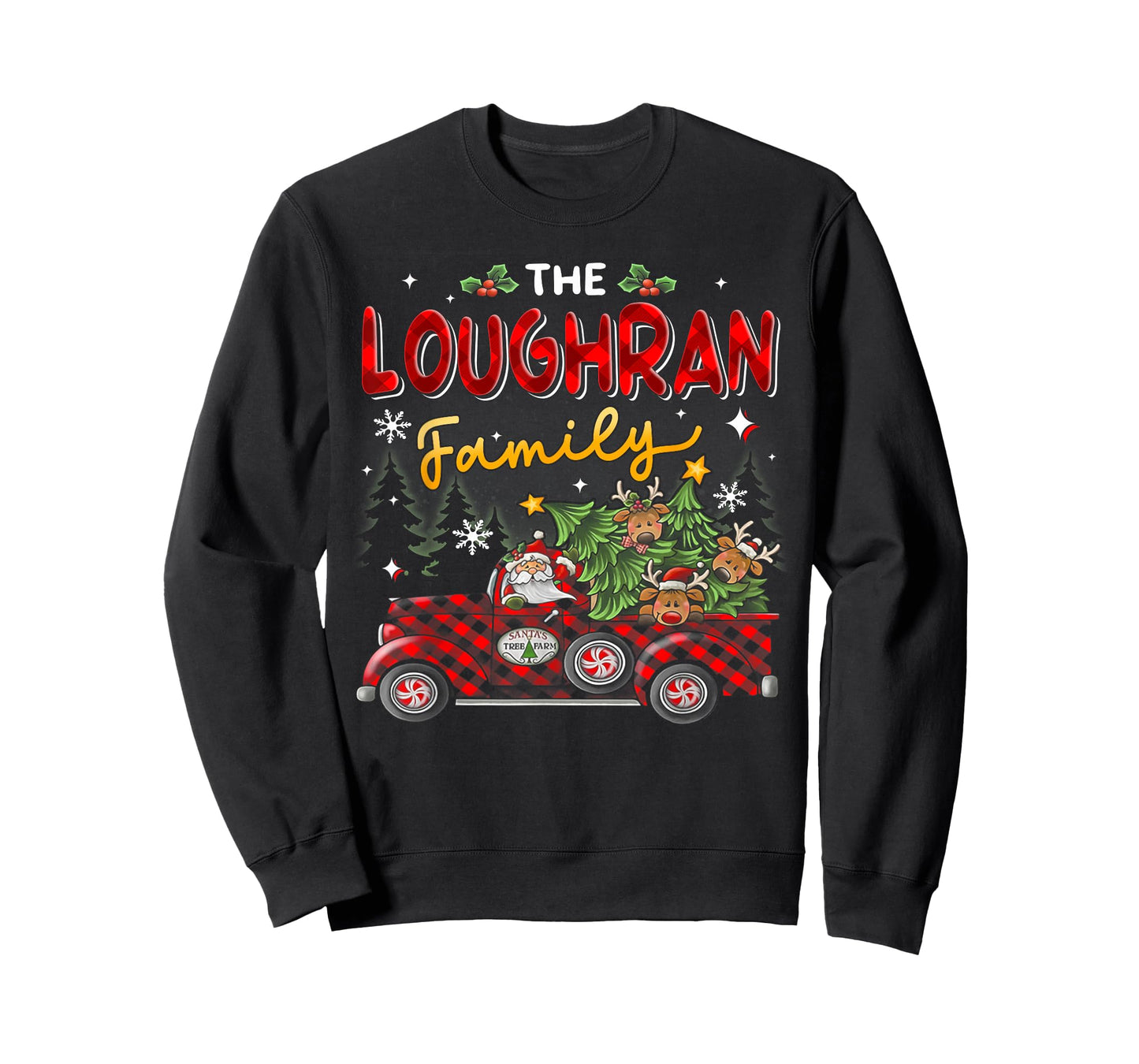 The Loughran Family Christmas Matching Pajamas Group Gift T-Shirt